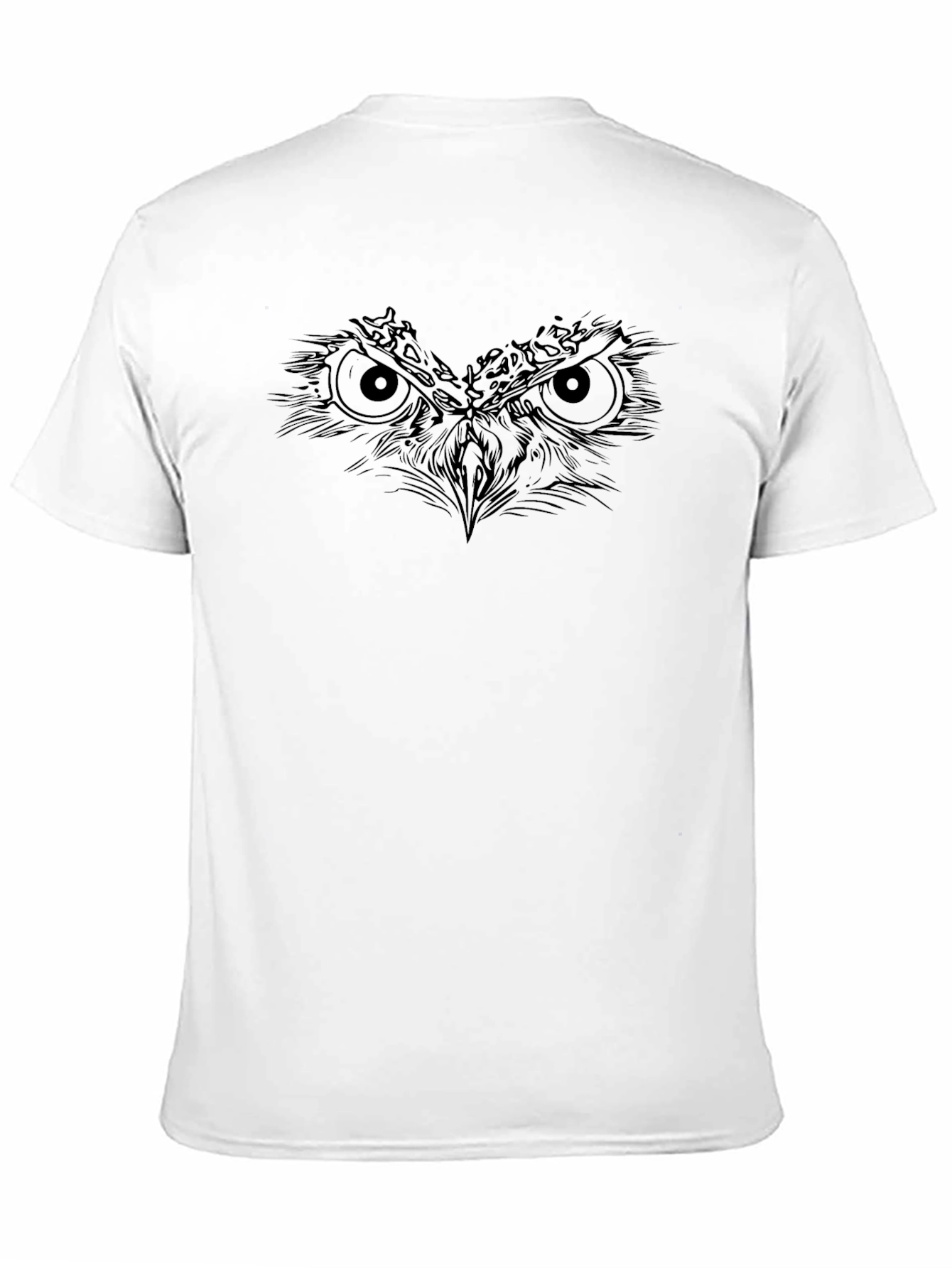 Black Owl Graphic Print Black T-Shirt view 11