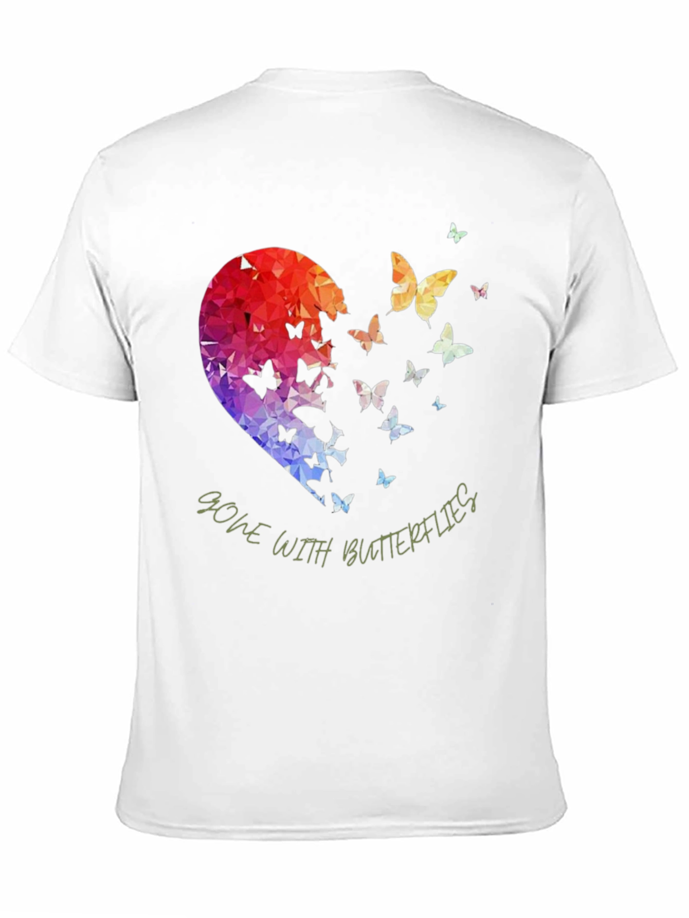 Black Gone With Butterflies Graphic T-Shirt view 11