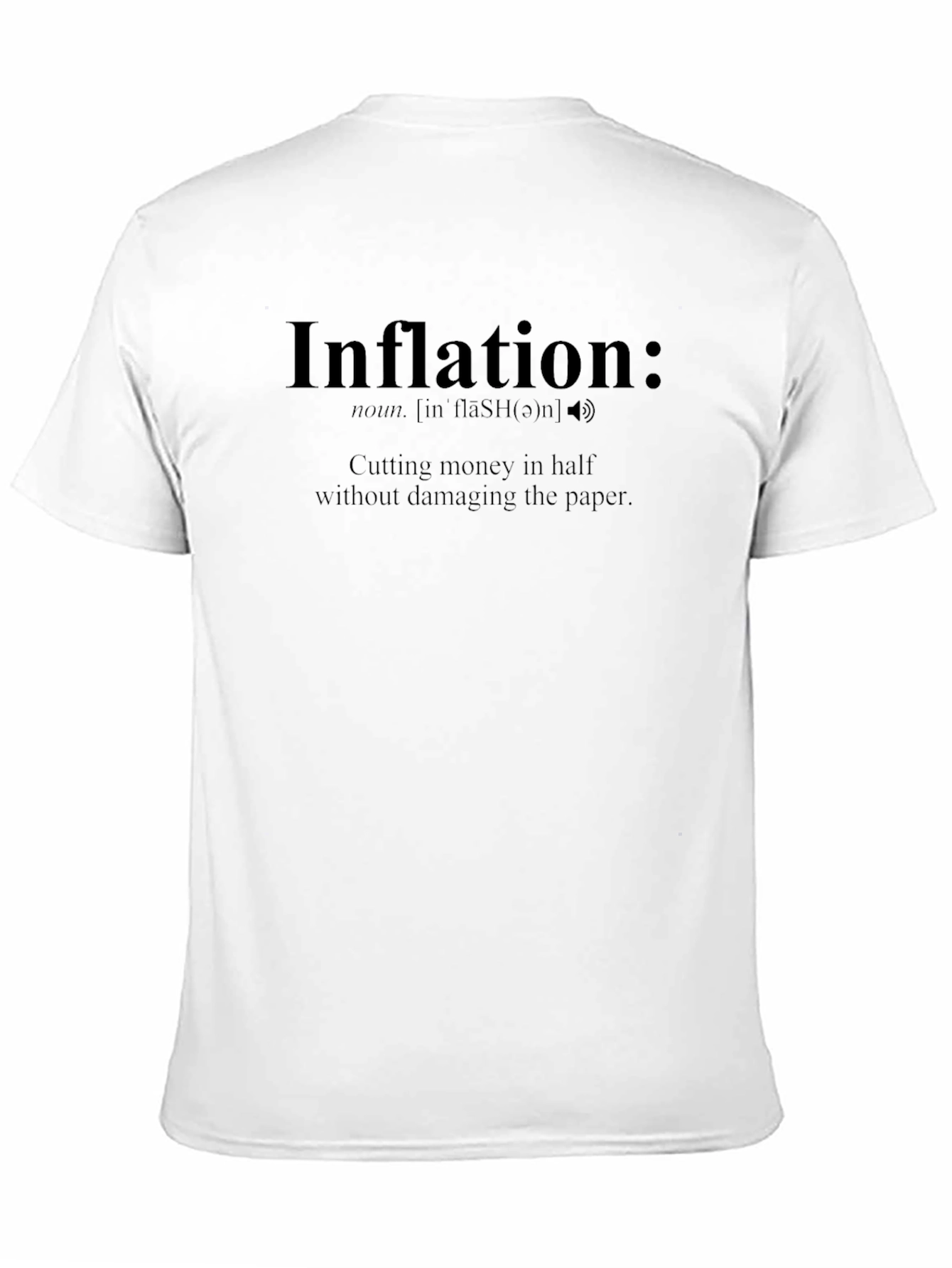 Black Inflation Definition Graphic T-Shirt view 11