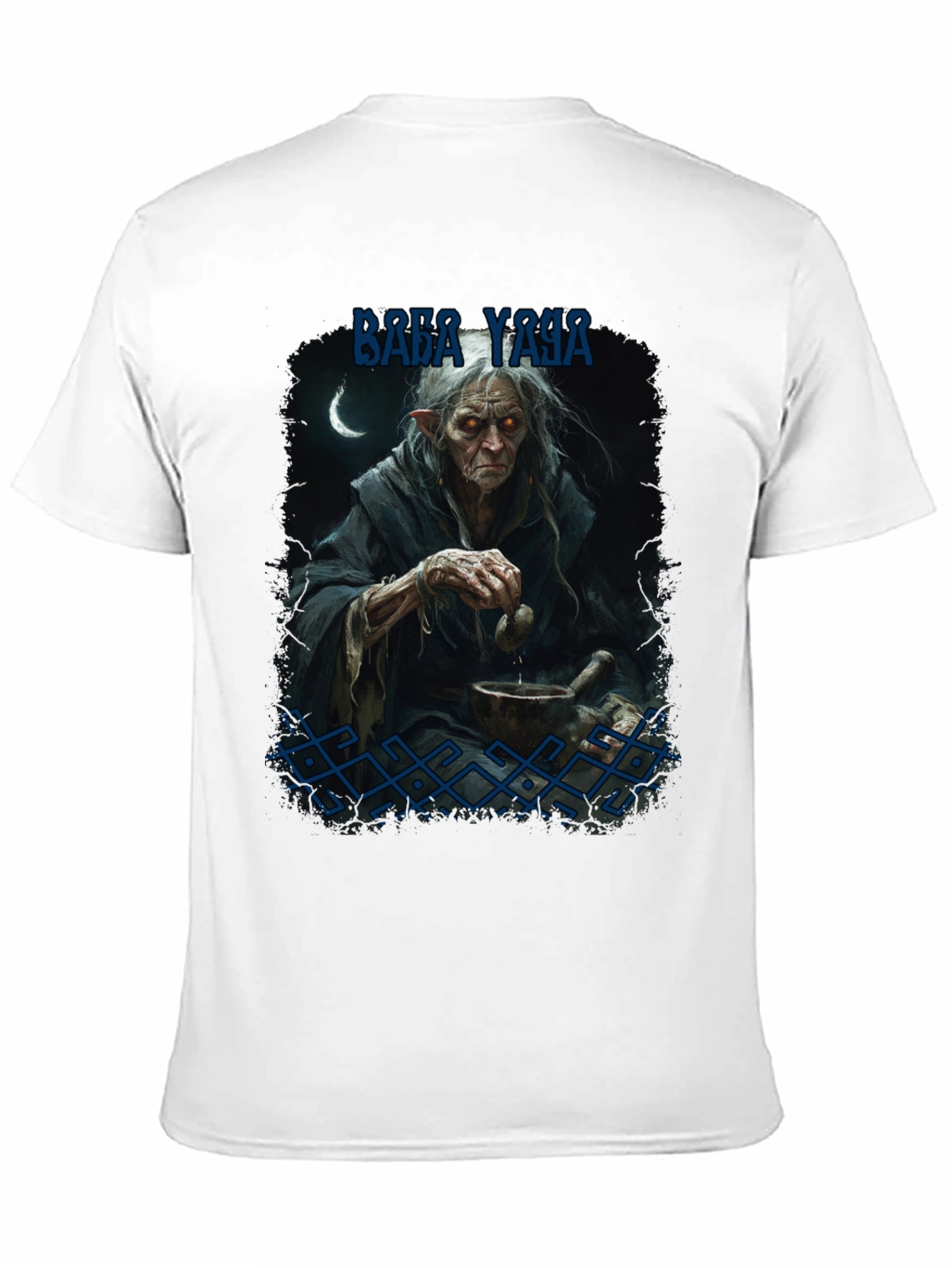 Black Baba Yaga Graphic Tee - Dark Fantasy Style view 11