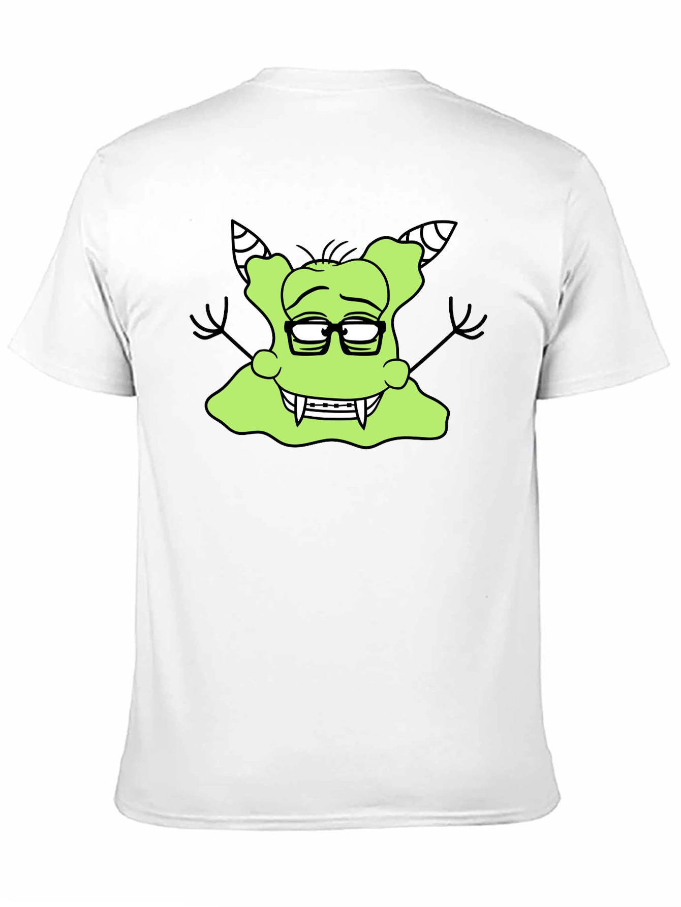 Black Nerdy Green Monster Graphic T-Shirt view 11
