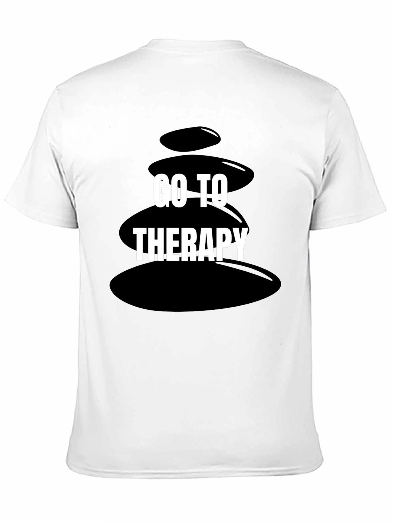 Black Go To Therapy Graphic T-Shirt - Black Humor Tee view 11
