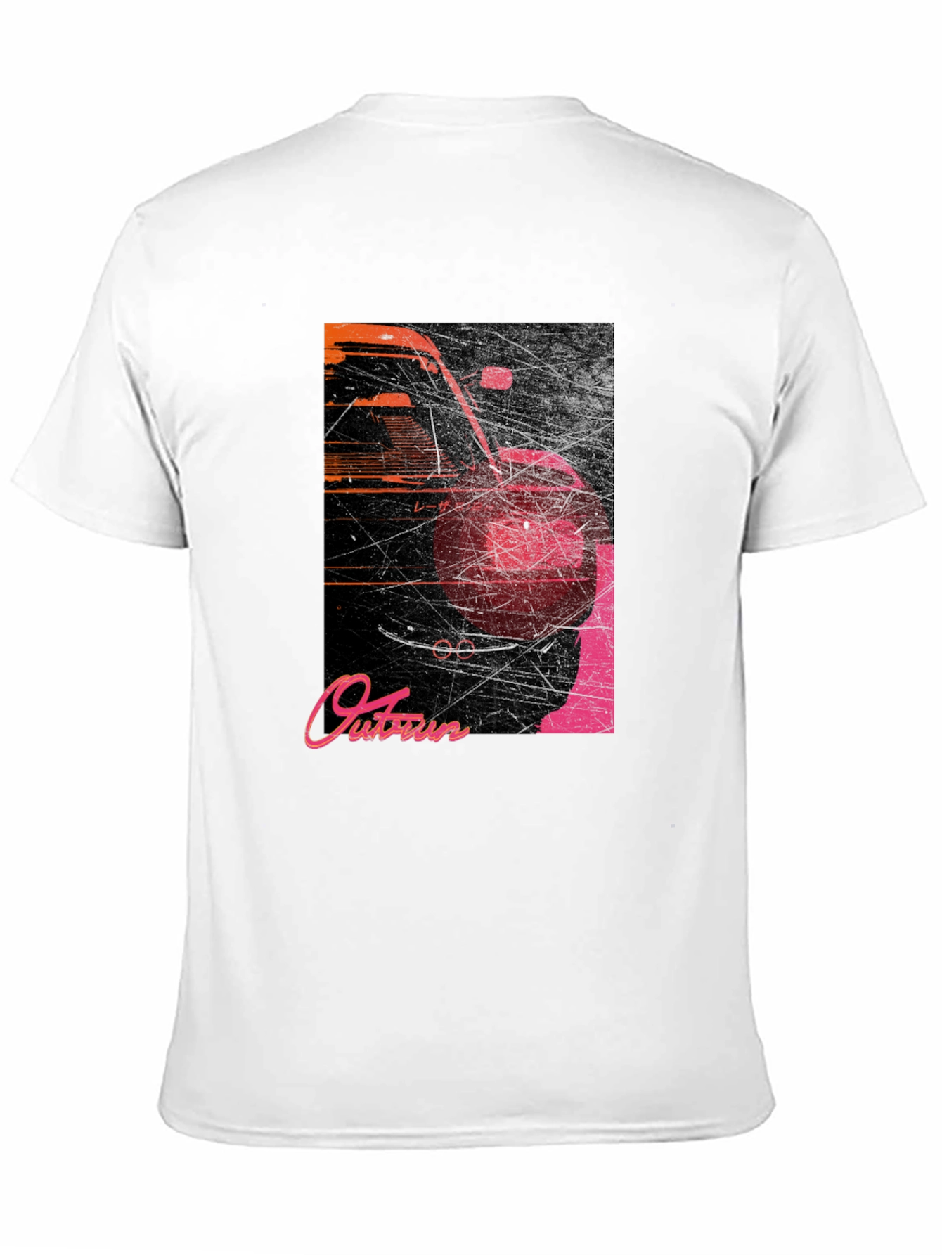 Black Retro Outrun Car Graphic T-Shirt view 11