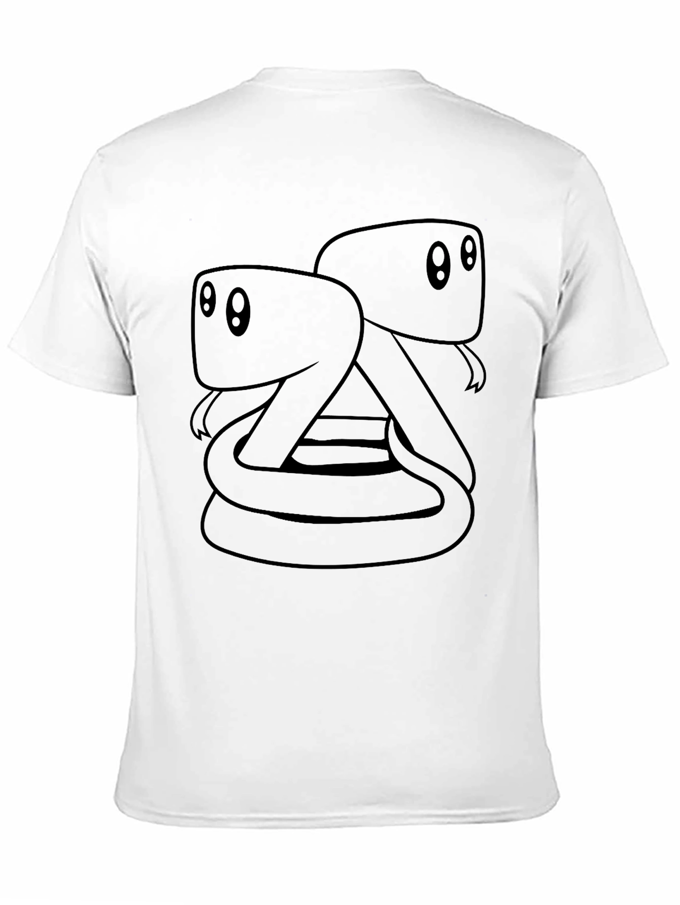 Black Two-Headed Snake T-Shirt - Unique Graphic Tee view 11