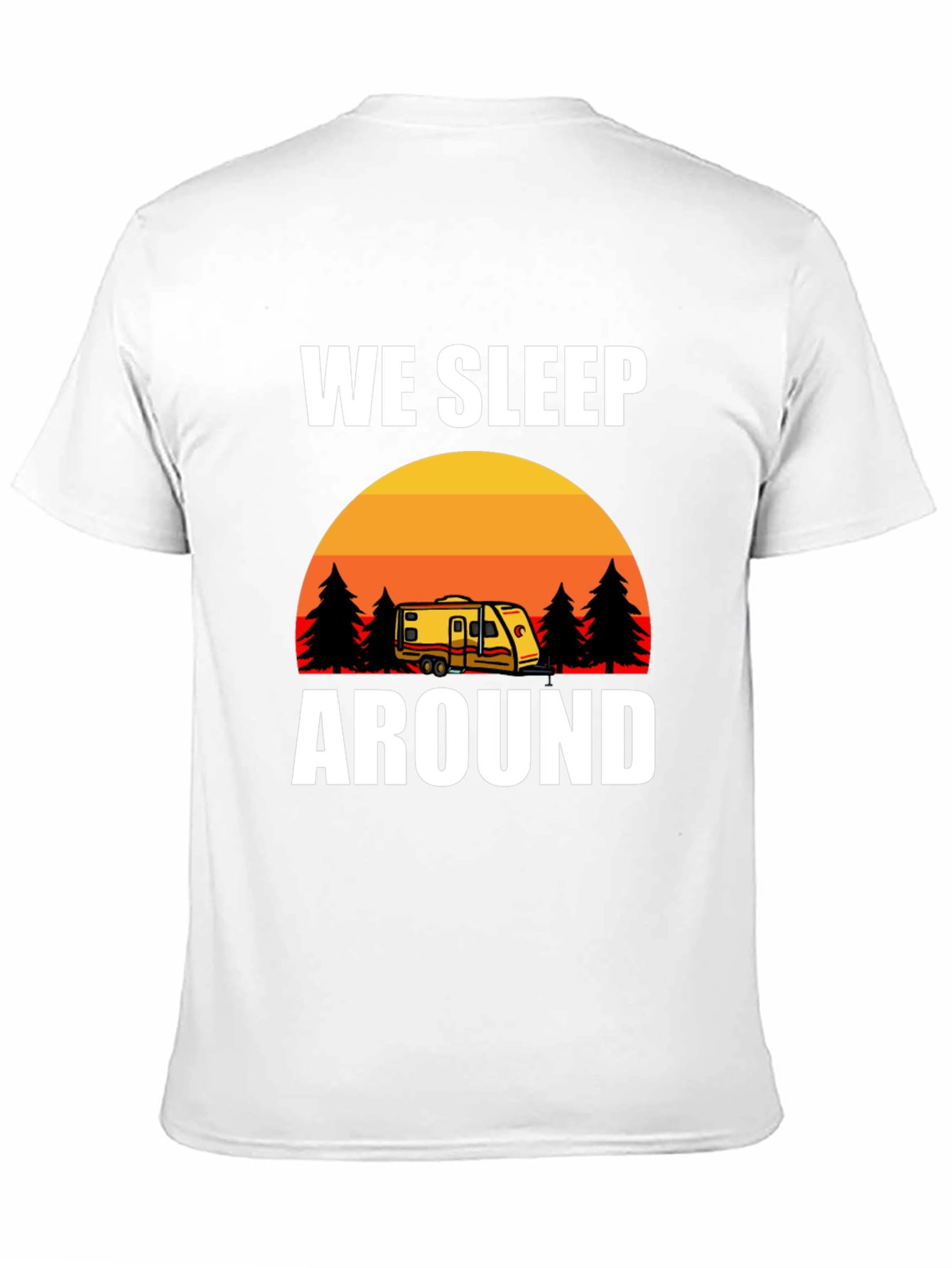 Black We Sleep Around Camping Graphic Tee view 11
