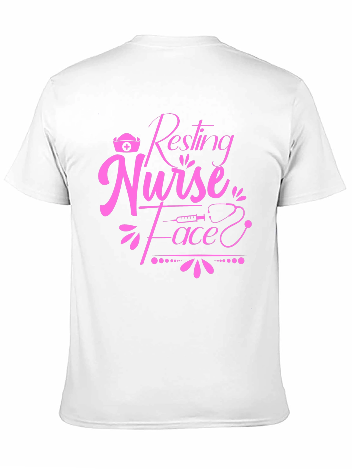 Black Resting Nurse Face T-Shirt - Novelty Graphic Tee view 11