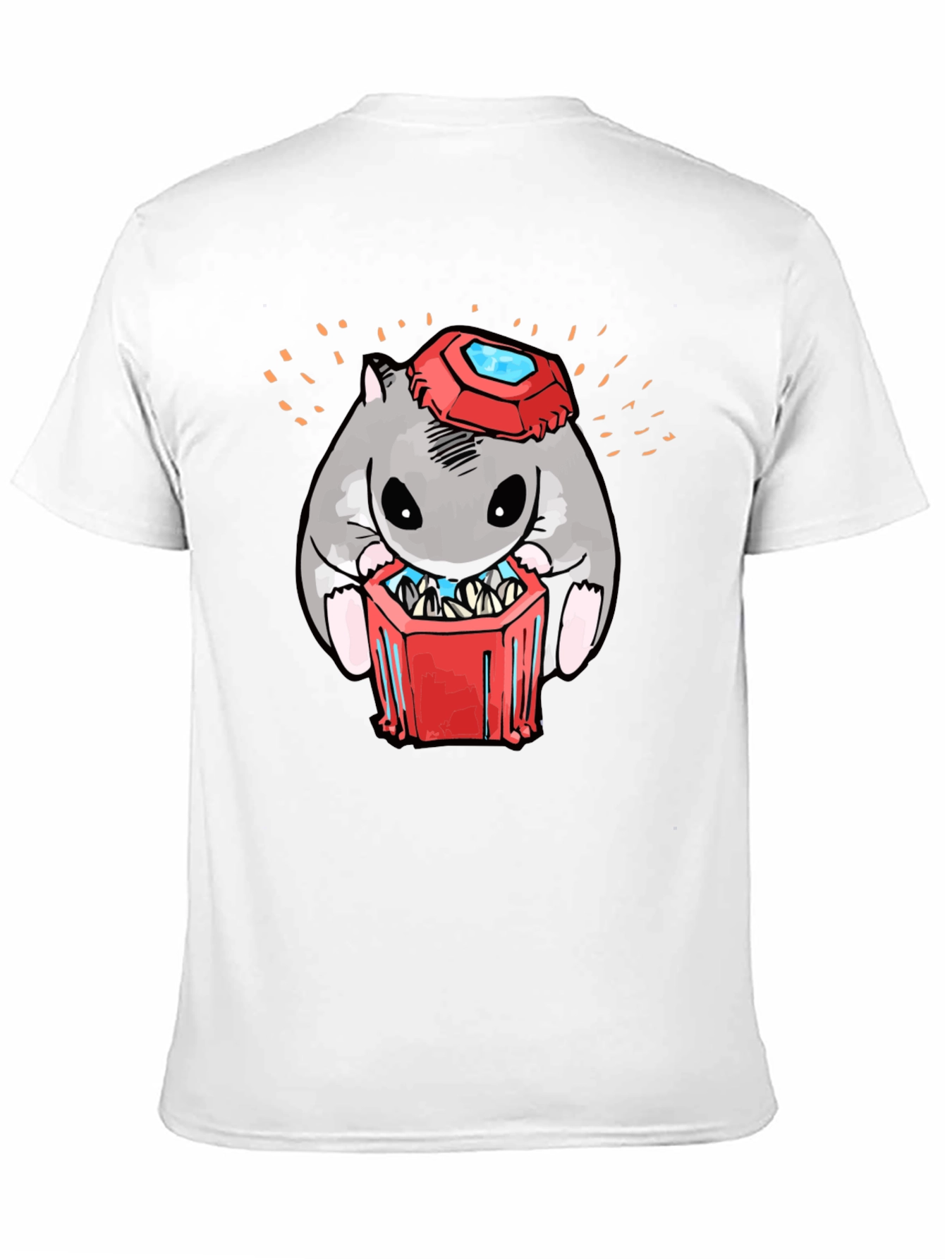 Black Hamster T-Shirt with Gemstone Hat view 11