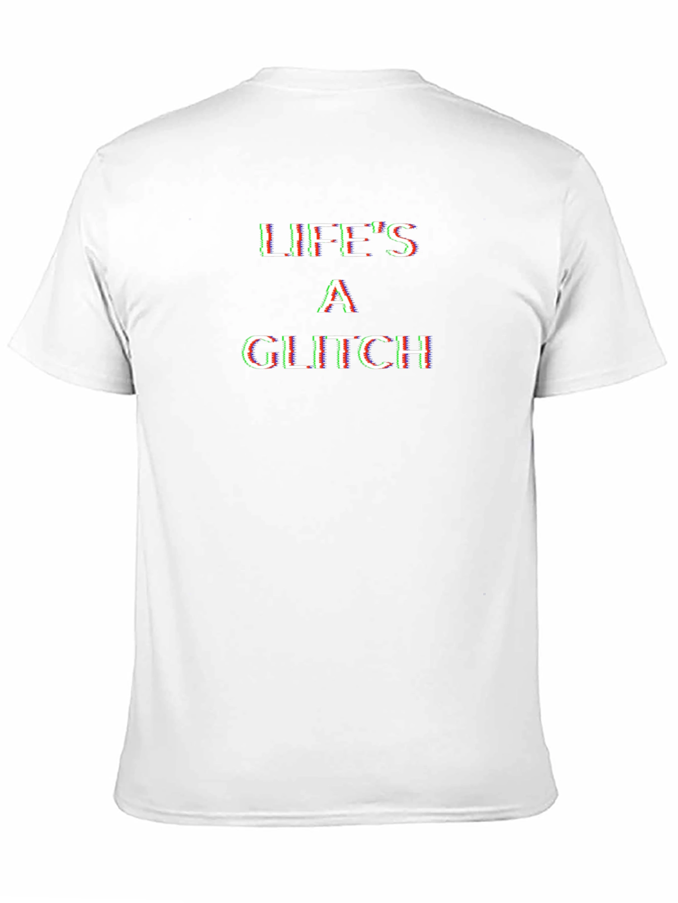Black Life's a Glitch Graphic Tee - Black Casual T-Shirt view 11