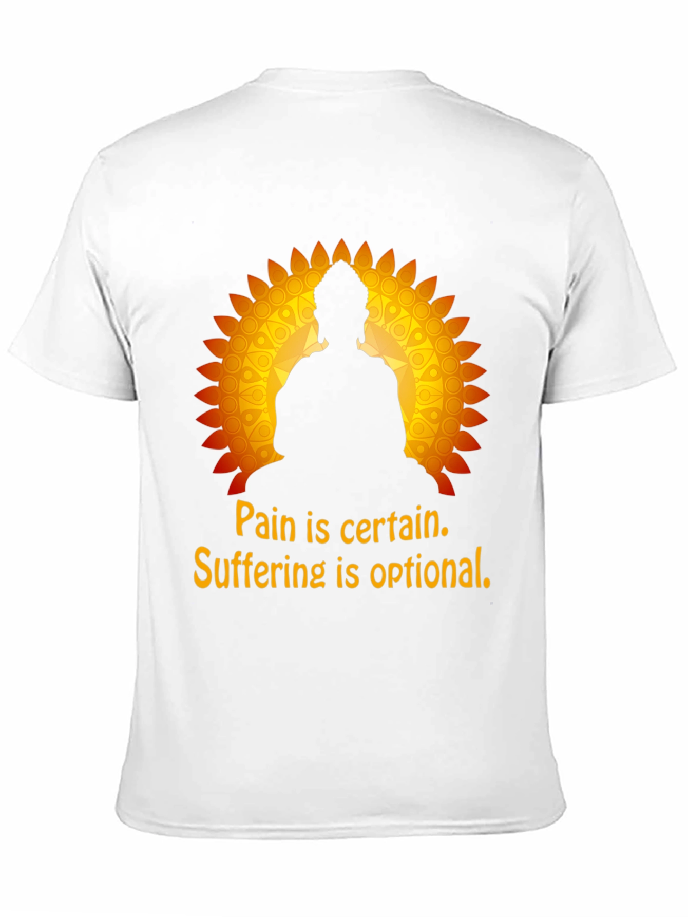 Black Pain and Suffering Buddha Graphic T-Shirt view 11