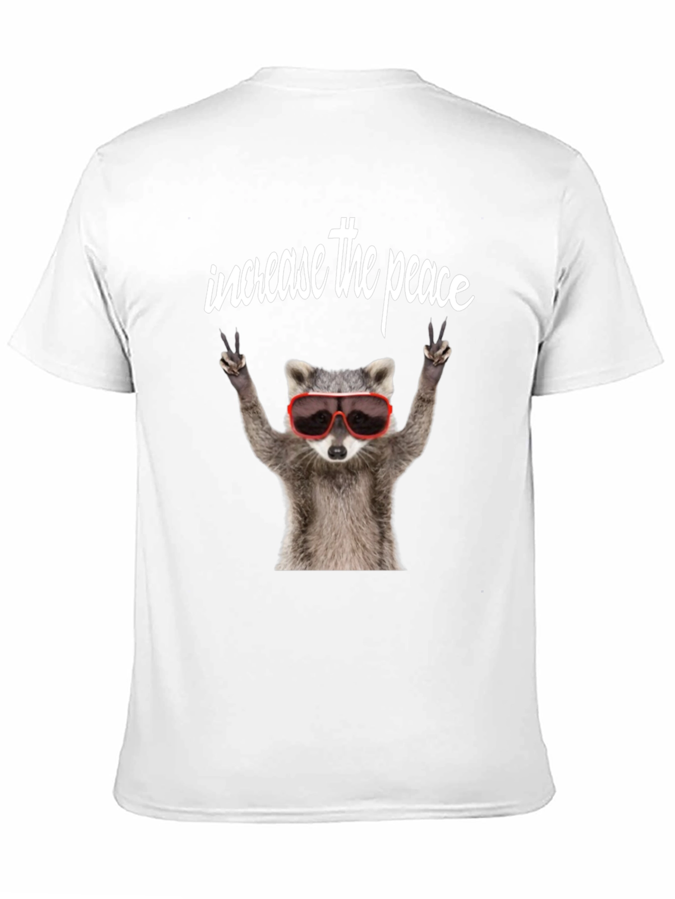 Black Peaceful Raccoon Graphic Tee view 11