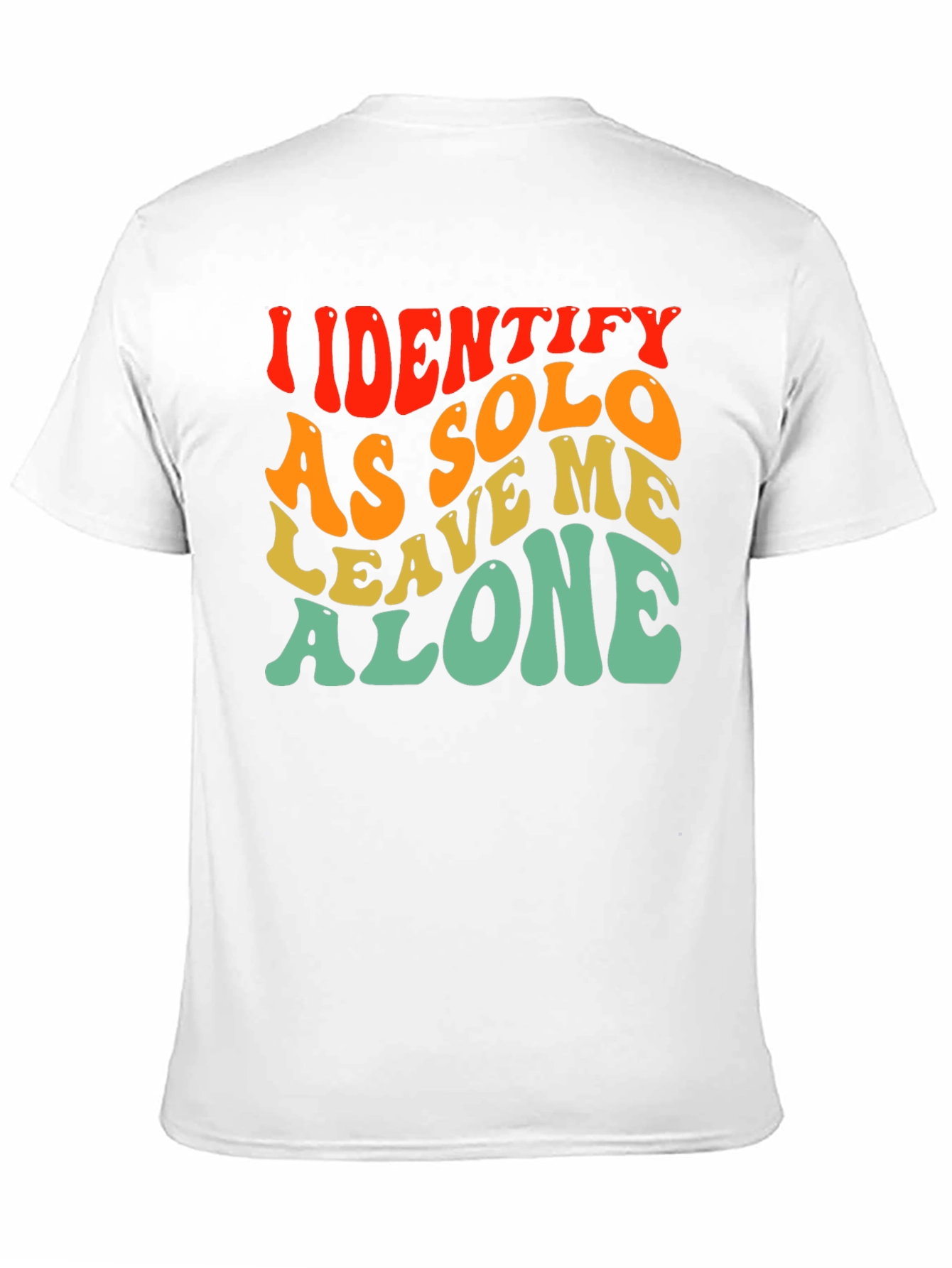 Black Identify As Solo T-Shirt - Introvert Tee view 11