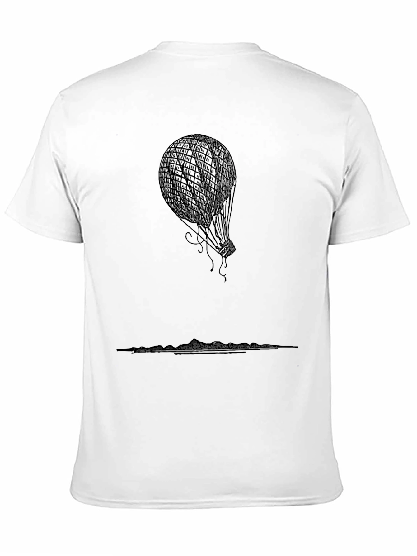 Black Black Hot Air Balloon Graphic Tee view 11