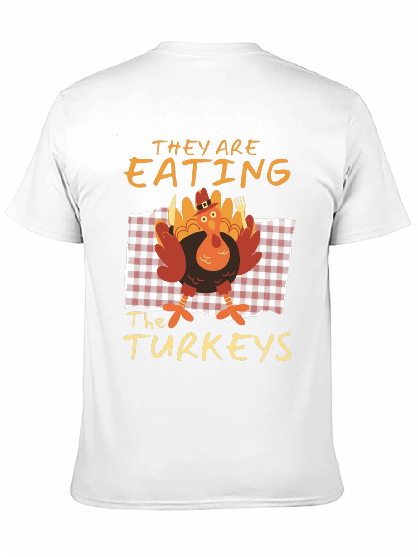 Black Funny Thanksgiving "Eating the Turkeys" Graphic Tee view 11