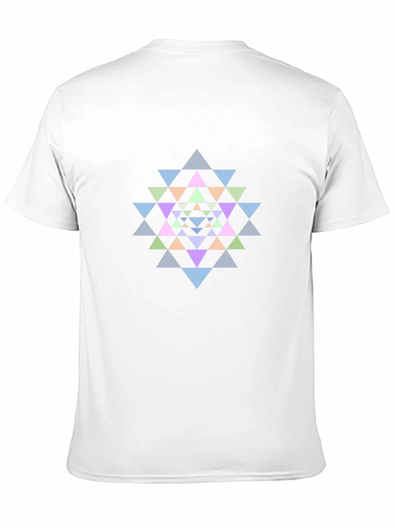 Black Geometric Mandala Graphic Tee - Black Cotton T-Shirt view 11