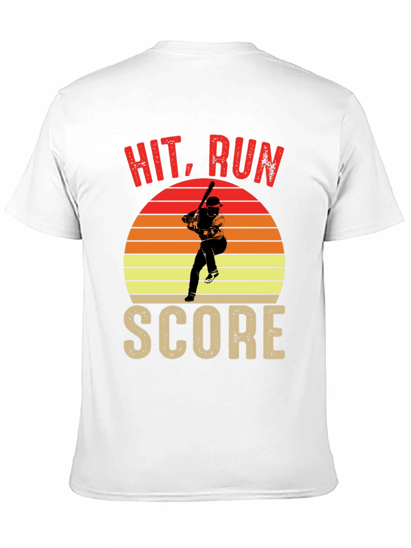 Black Hit Run Score Graphic T-Shirt Baseball Fan view 11