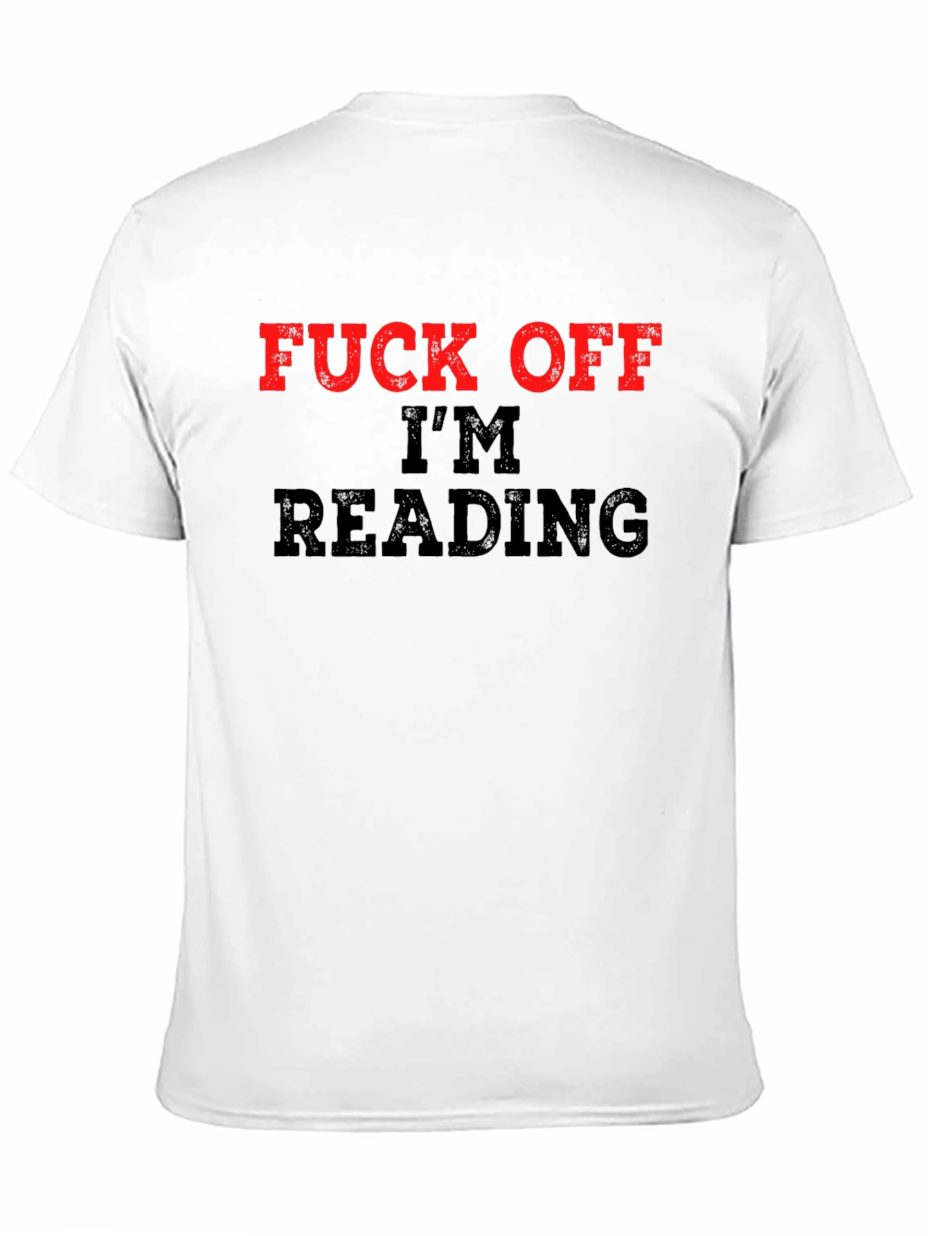 Black Funny 'F**k Off I'm Reading' Black T-Shirt view 11