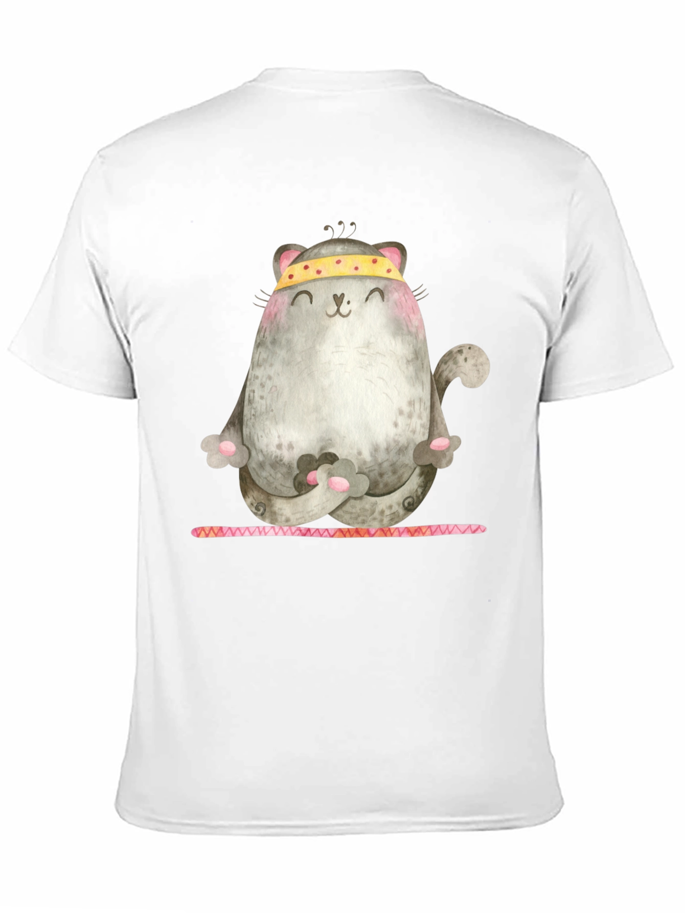 Black Yoga Cat Graphic Tee - Zen Kitten Shirt view 11