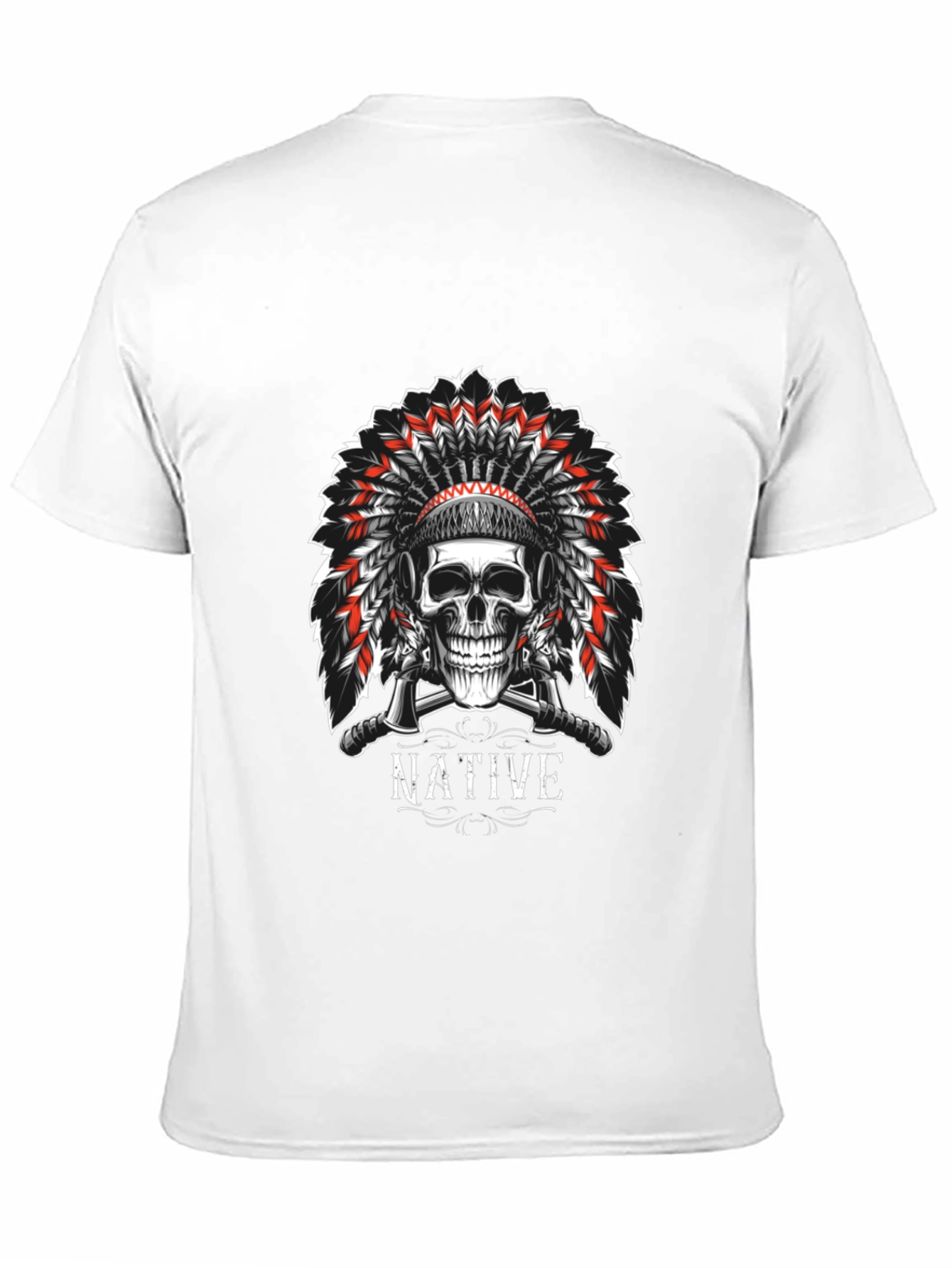 Black Native Skull Graphic Tee - Black view 11