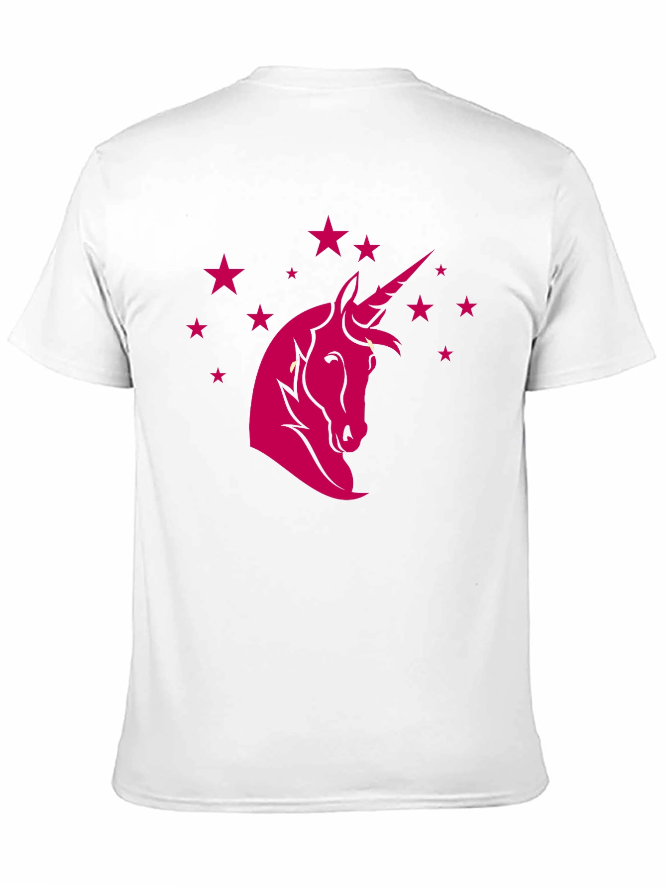 Black Unicorn Star Graphic Tee - Black Cotton Blend Casual T-Shirt view 11