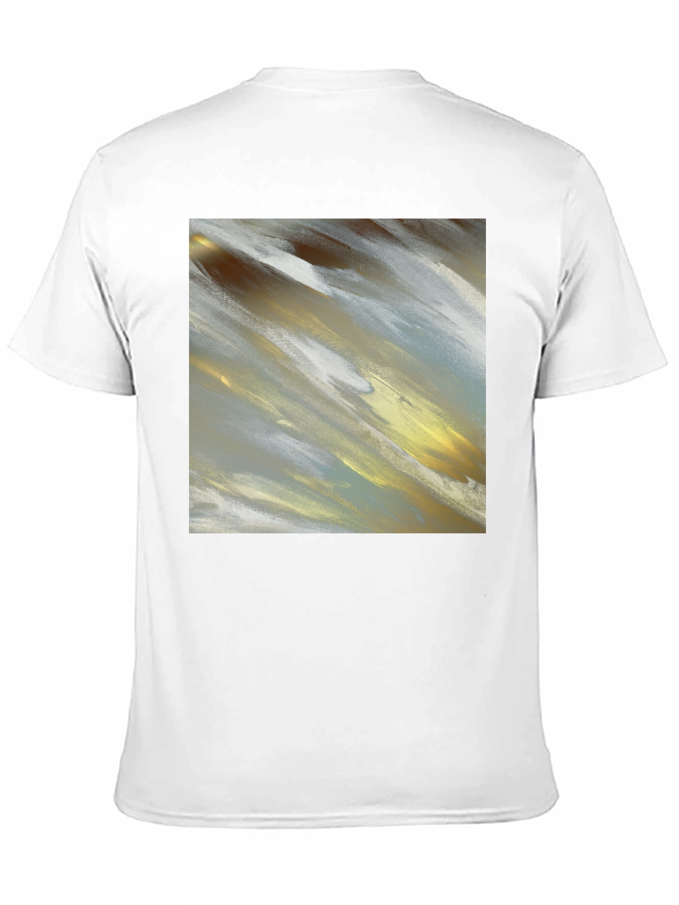 Black Abstract Art T-Shirt - Modern Brushstroke Design view 11