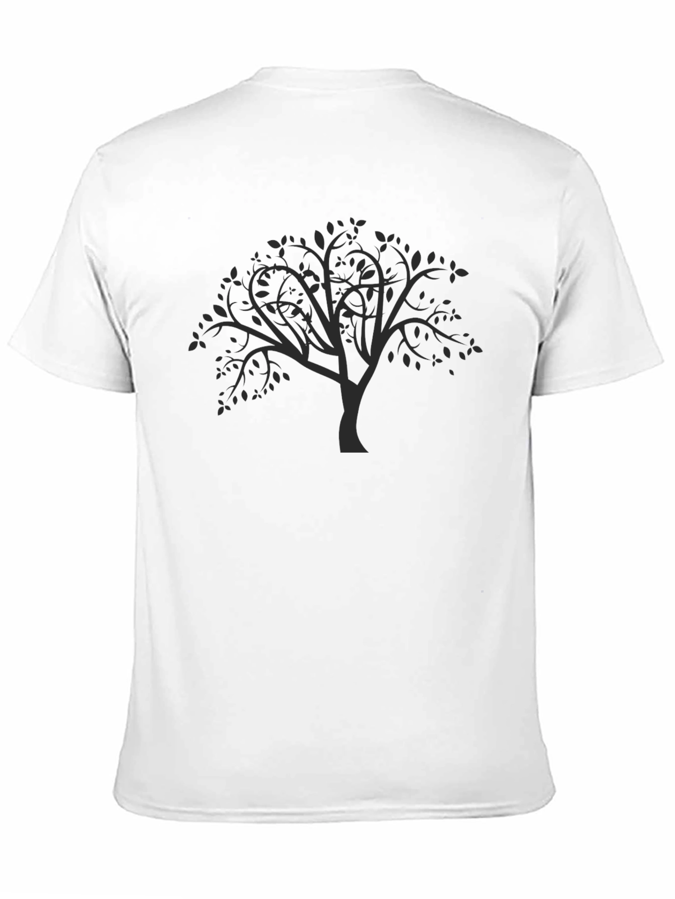 Black Men's Black Tree Graphic T-Shirt - Modern Style view 11
