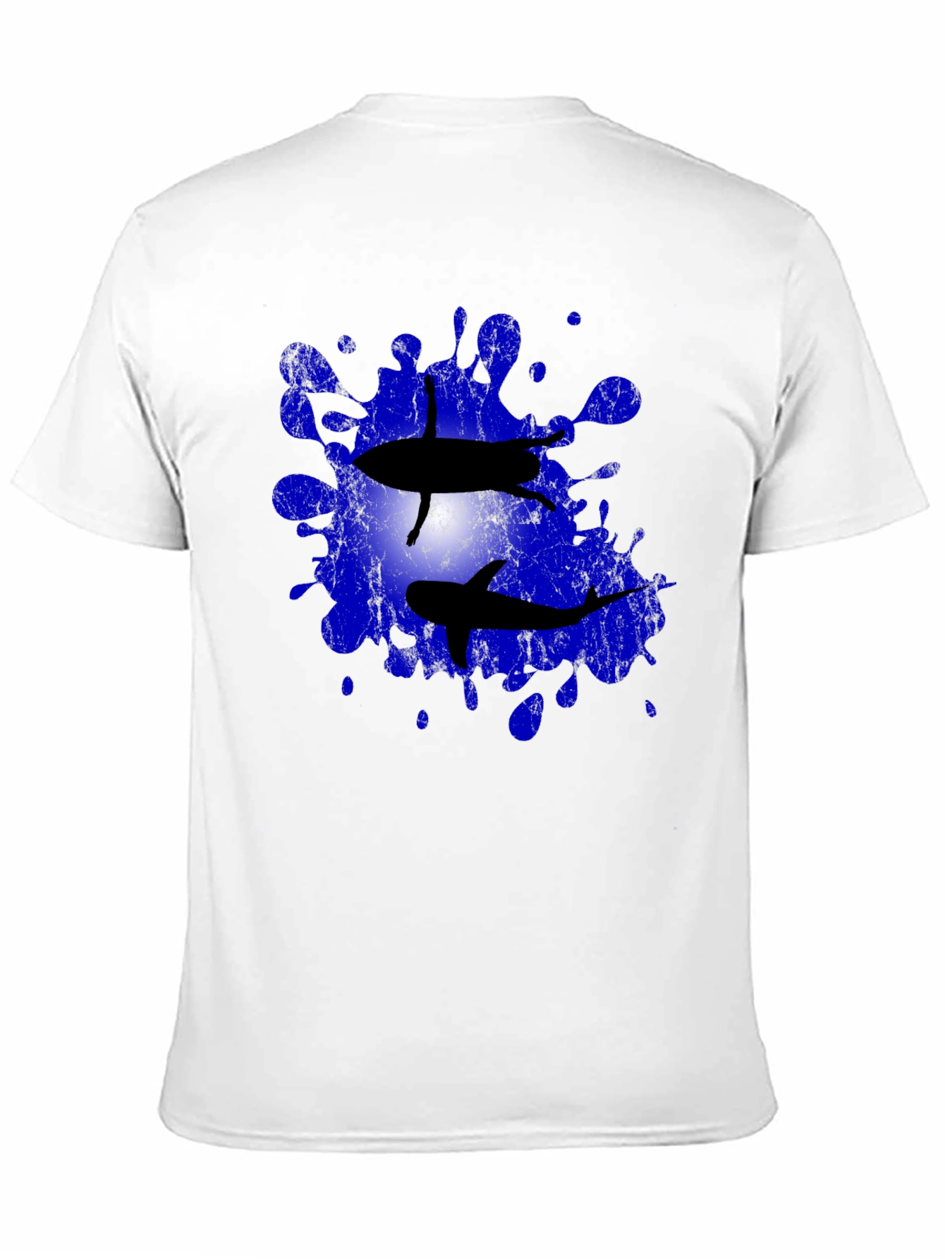 Black Shark Splash Tee - Unique Graphic T-Shirt view 11