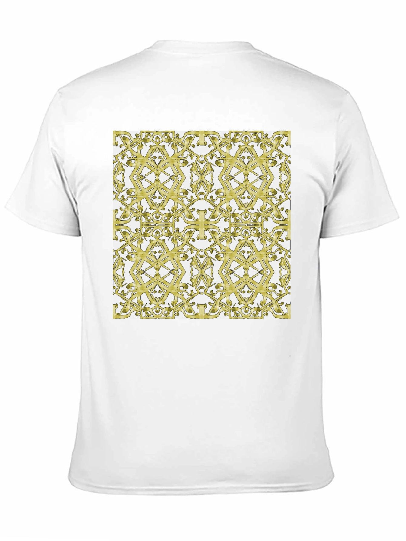 Black Gold Patterned Black T-Shirt view 11