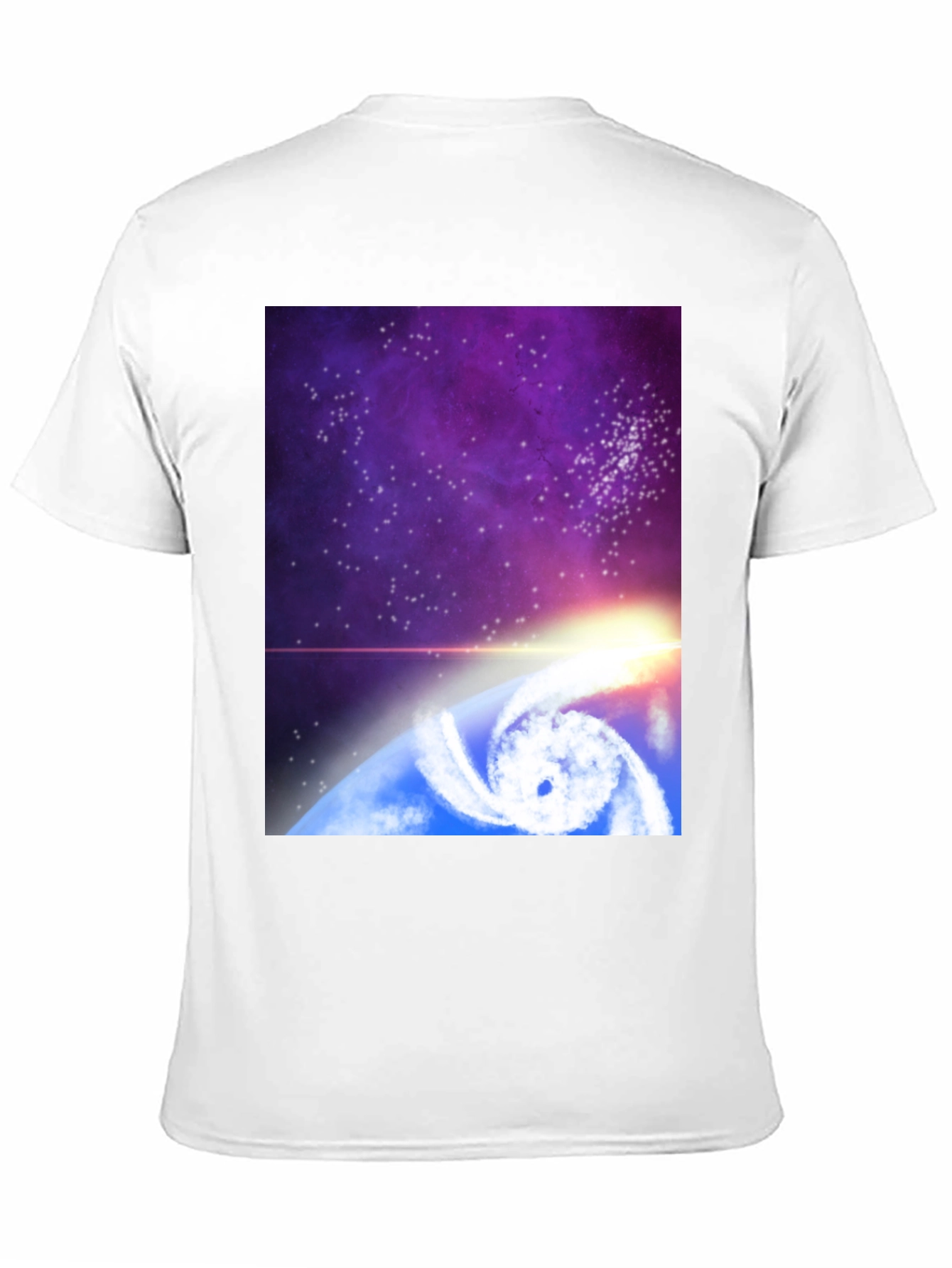 Black Cosmic Hurricane Graphic Tee - Black Cotton Blend view 11