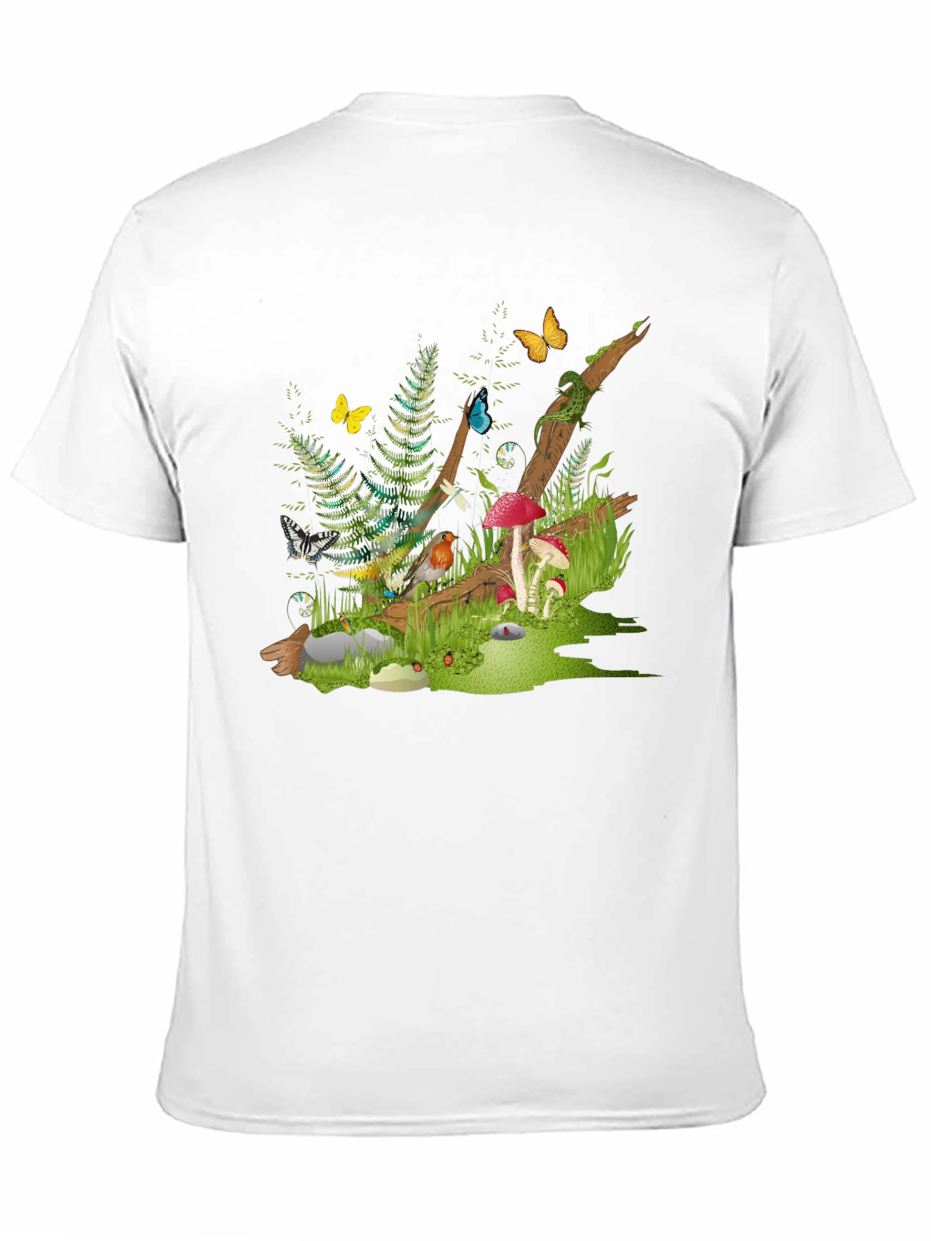 Black Enchanted Forest Tee - Nature Graphic Black T-Shirt view 11