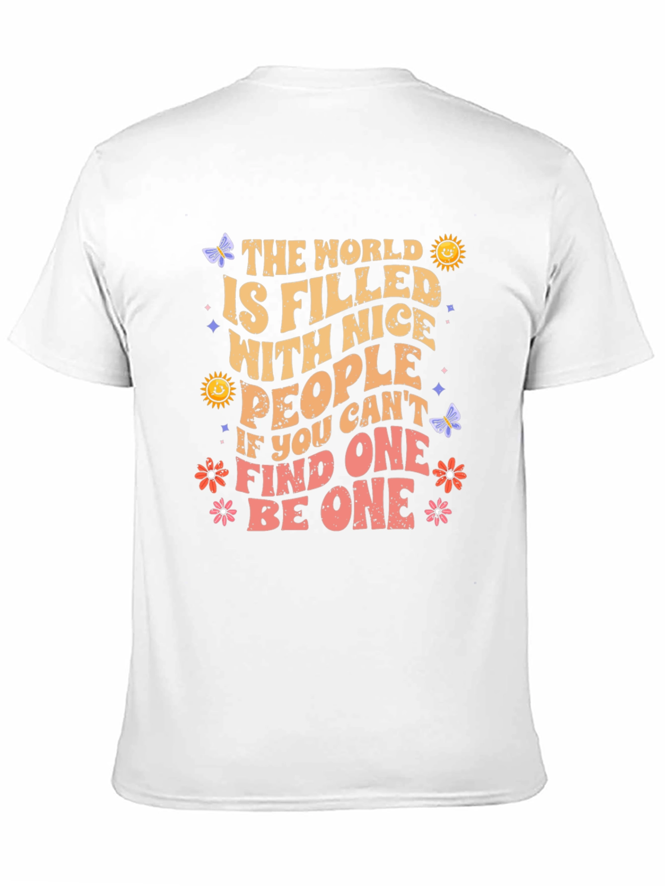 Black Nice People T-Shirt: World Filled with Nice People Graphic Tee view 11