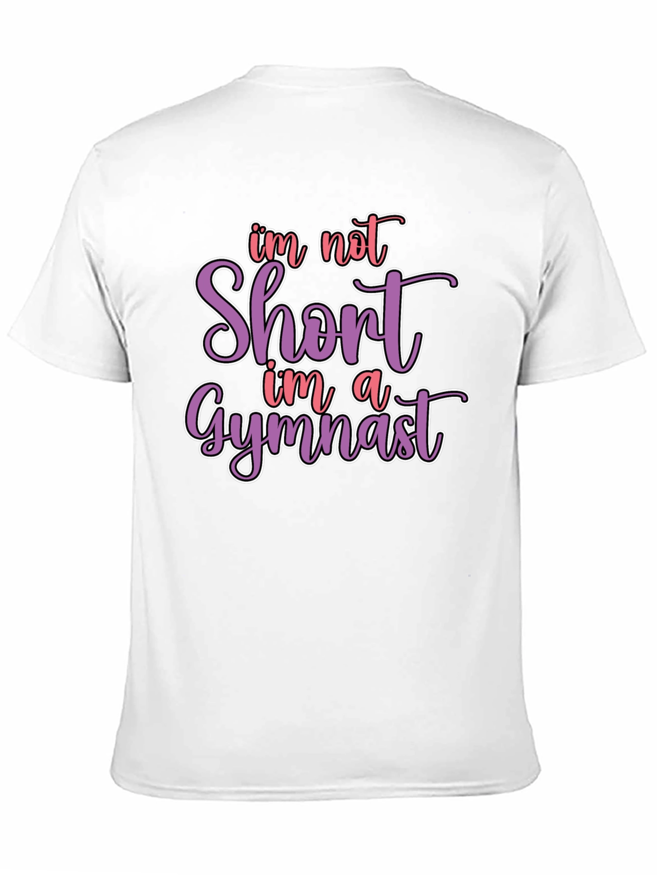 Black Gymnast T-Shirt - I'm Not Short view 11