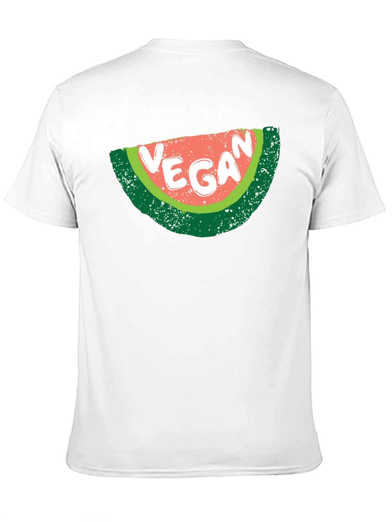 Black Vegan Watermelon Graphic T-Shirt - Unisex Black Tee view 11