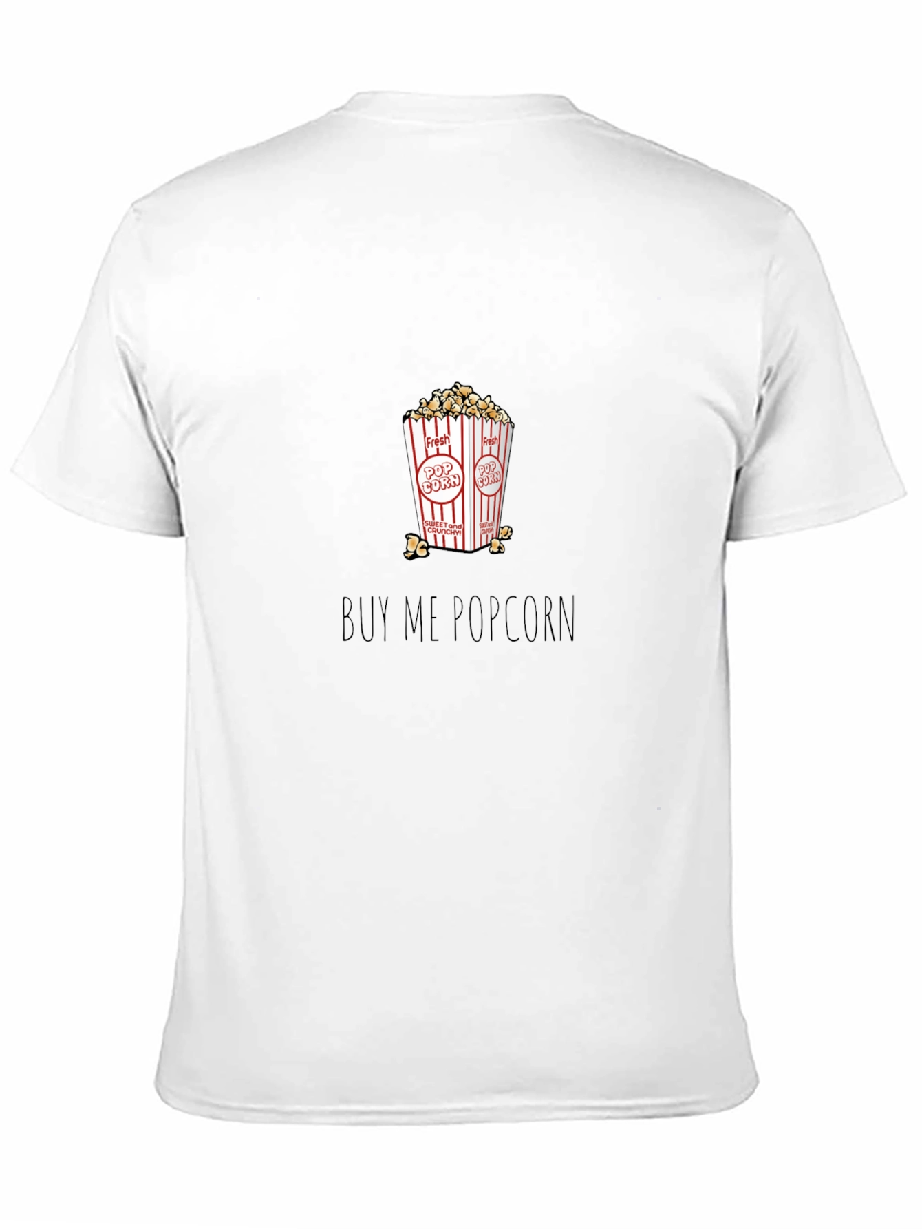 Black Buy Me Popcorn Graphic Tee - Casual Comfort view 11