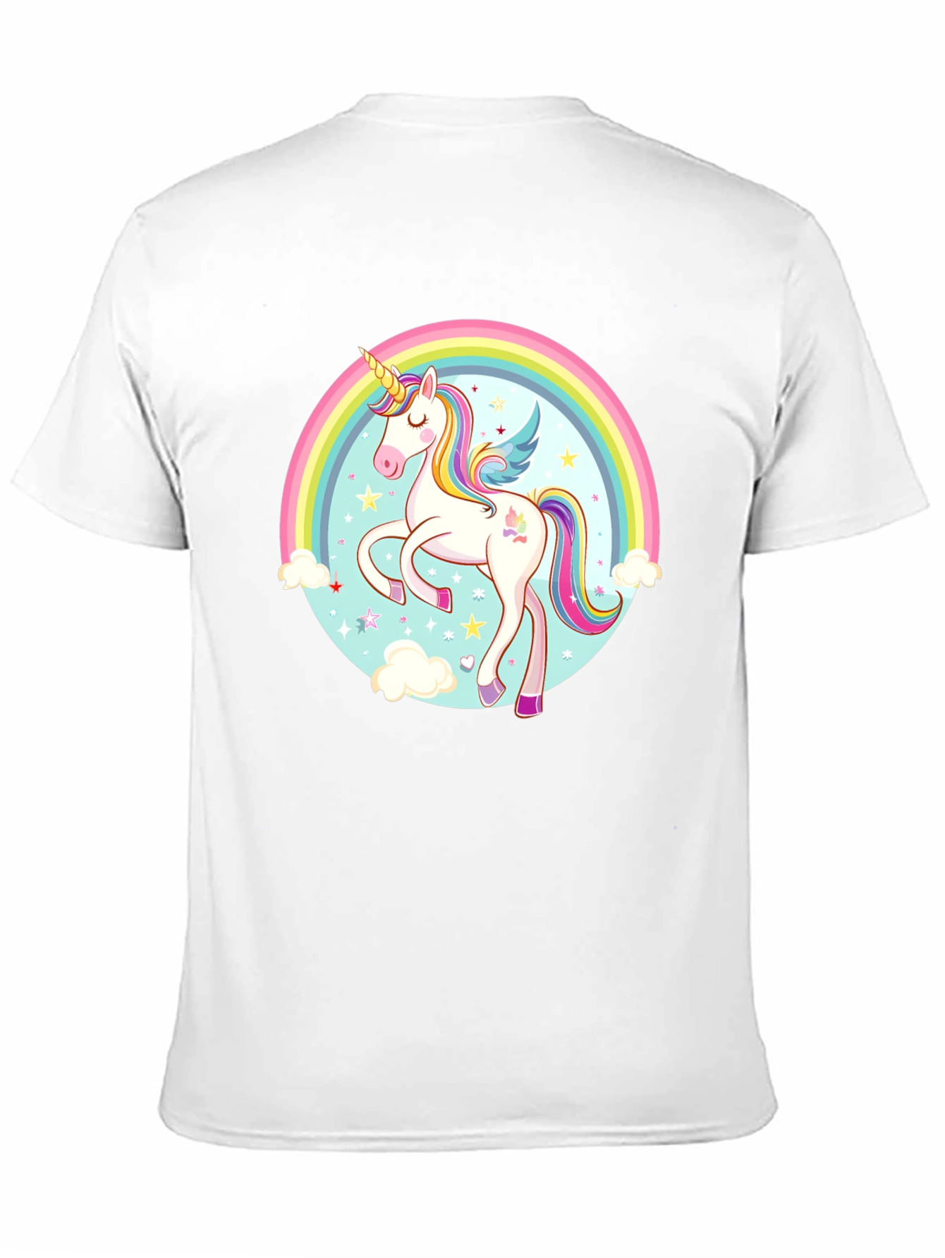Black Unicorn Rainbow Graphic Tee view 11