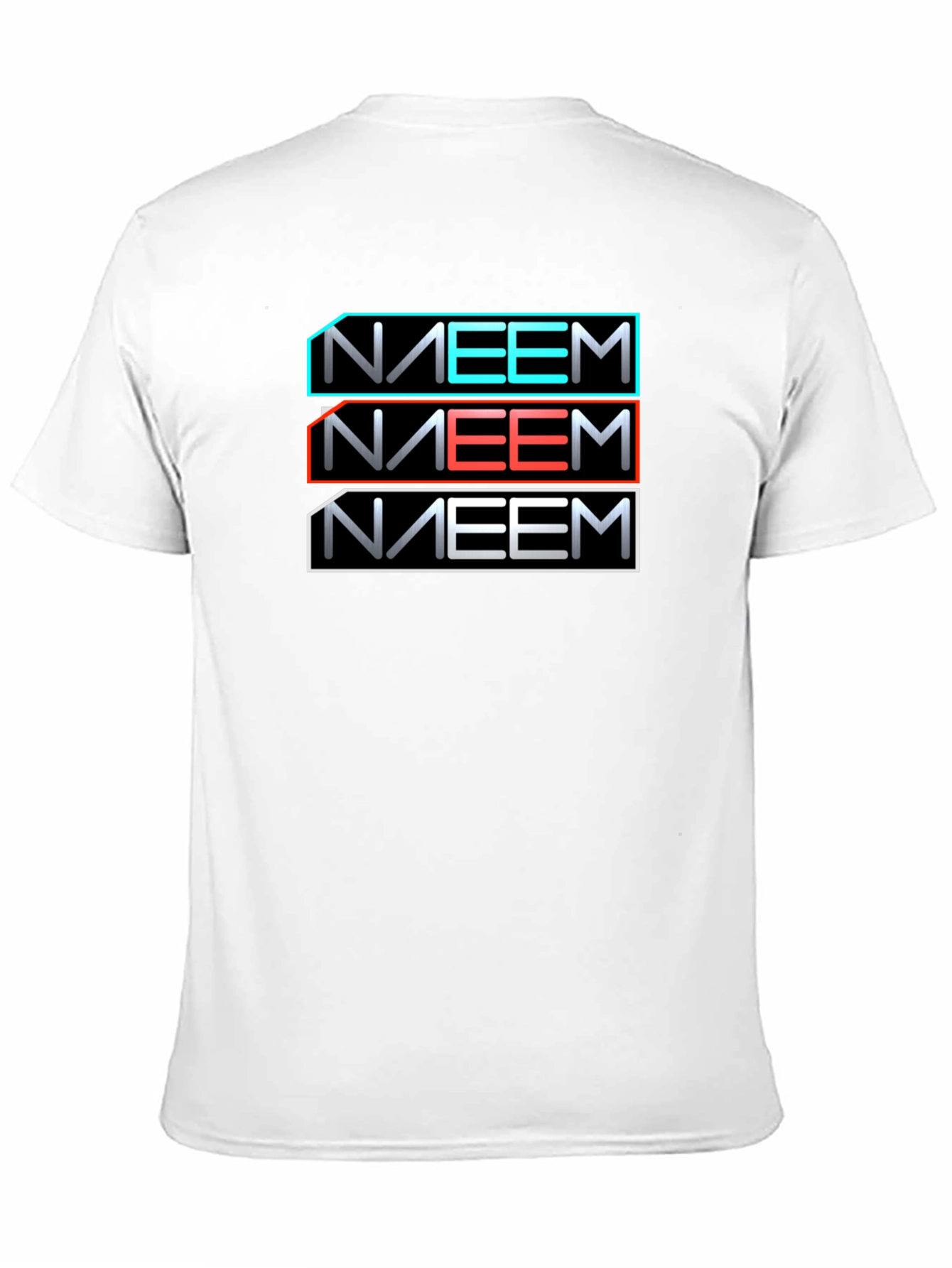 Black Retro Name Graphic Black T-Shirt view 11