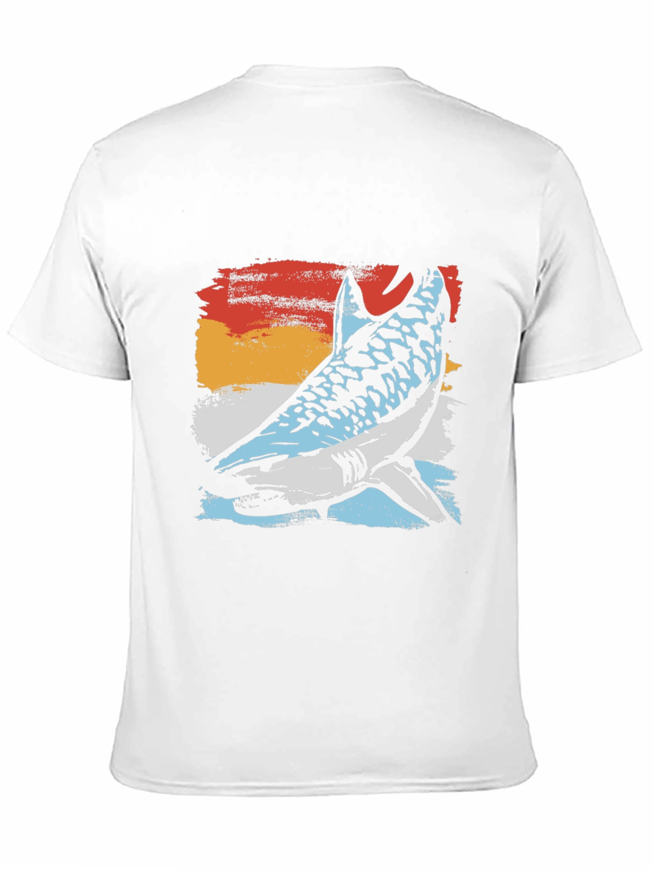 Black Retro Shark Graphic Tee - Black Cotton Blend T-Shirt view 11