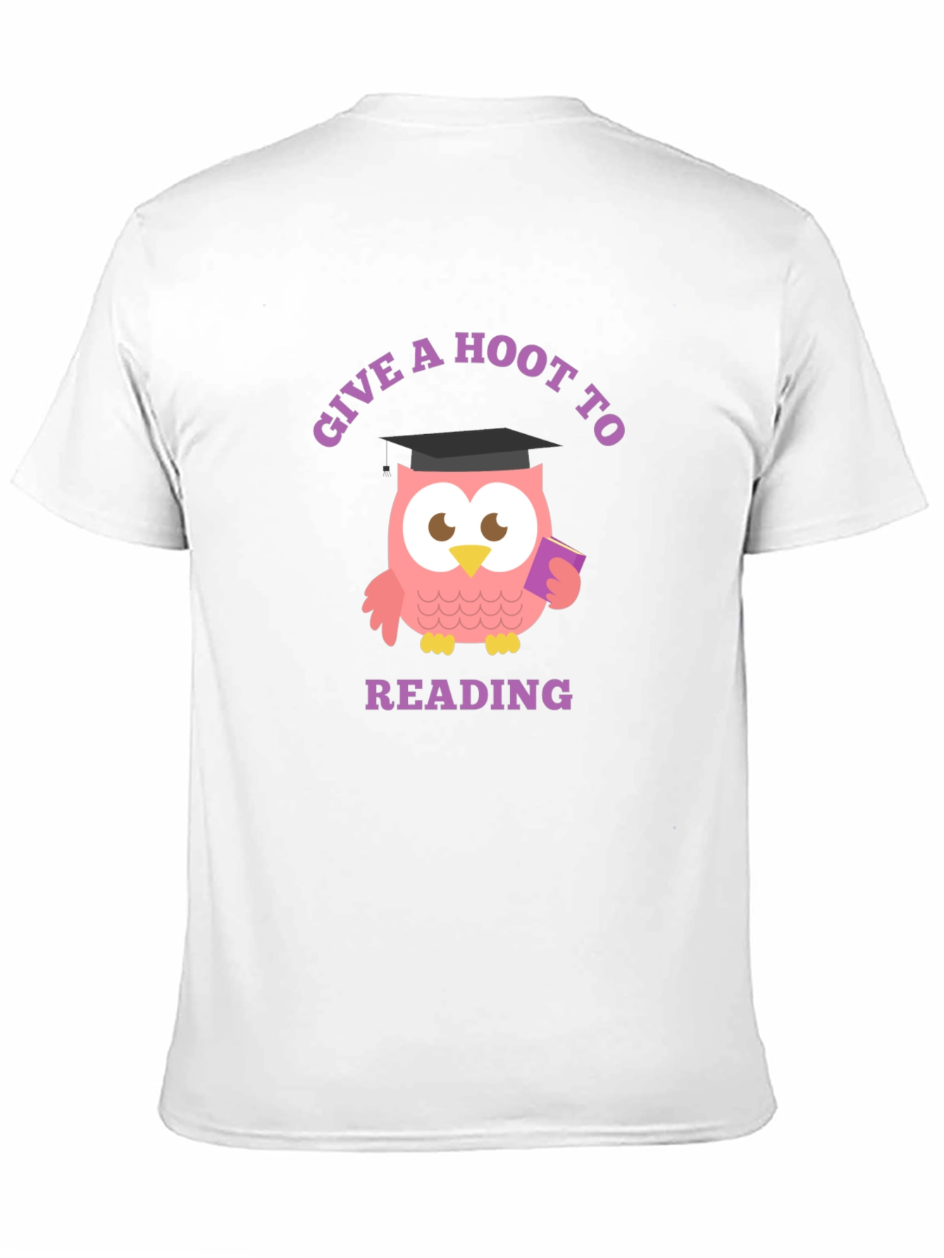 Give a Hoot to Reading Black T-Shirt - 11