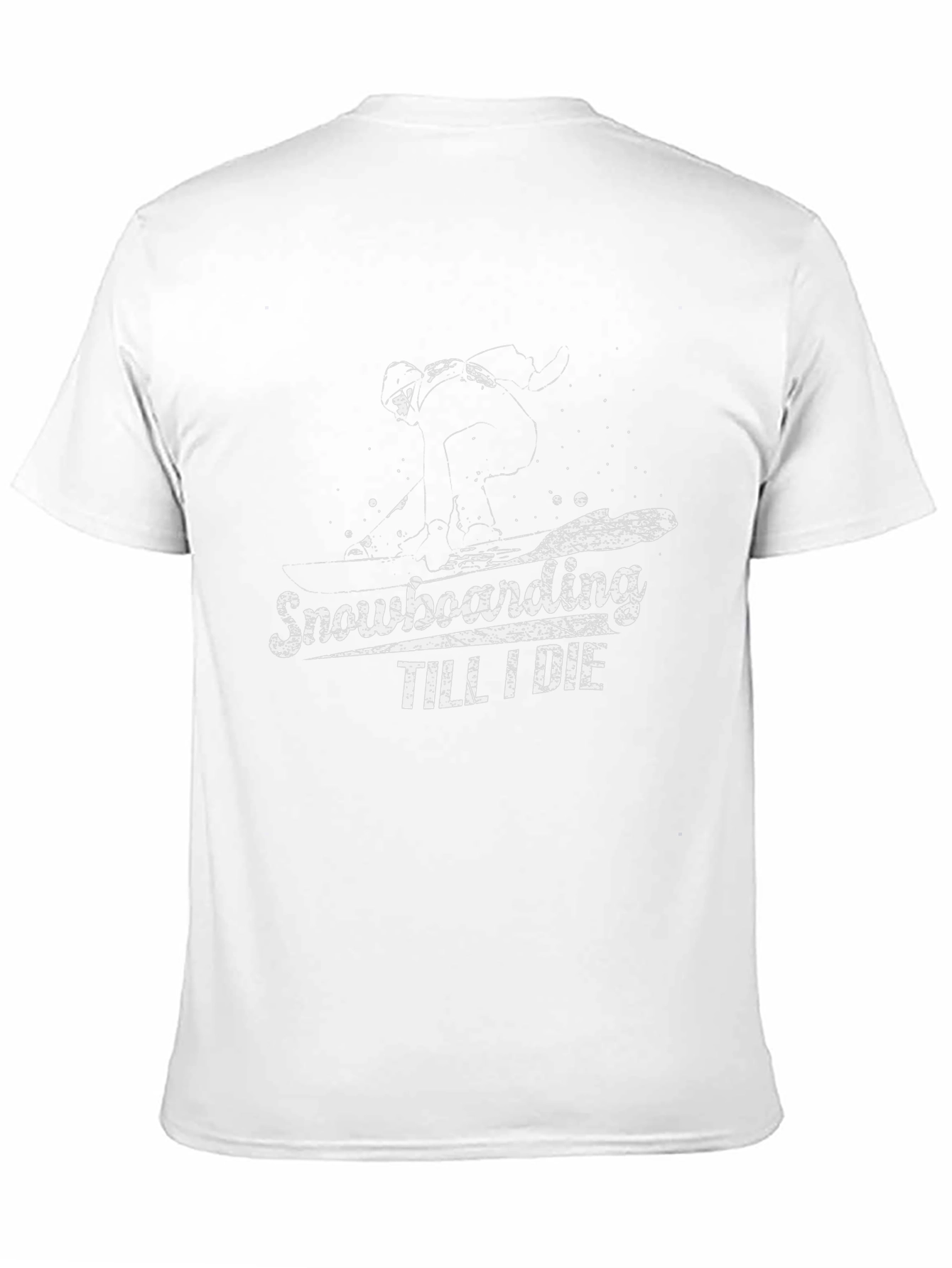 Black Snowboarding Till I Die T-Shirt - Graphic Tee view 11