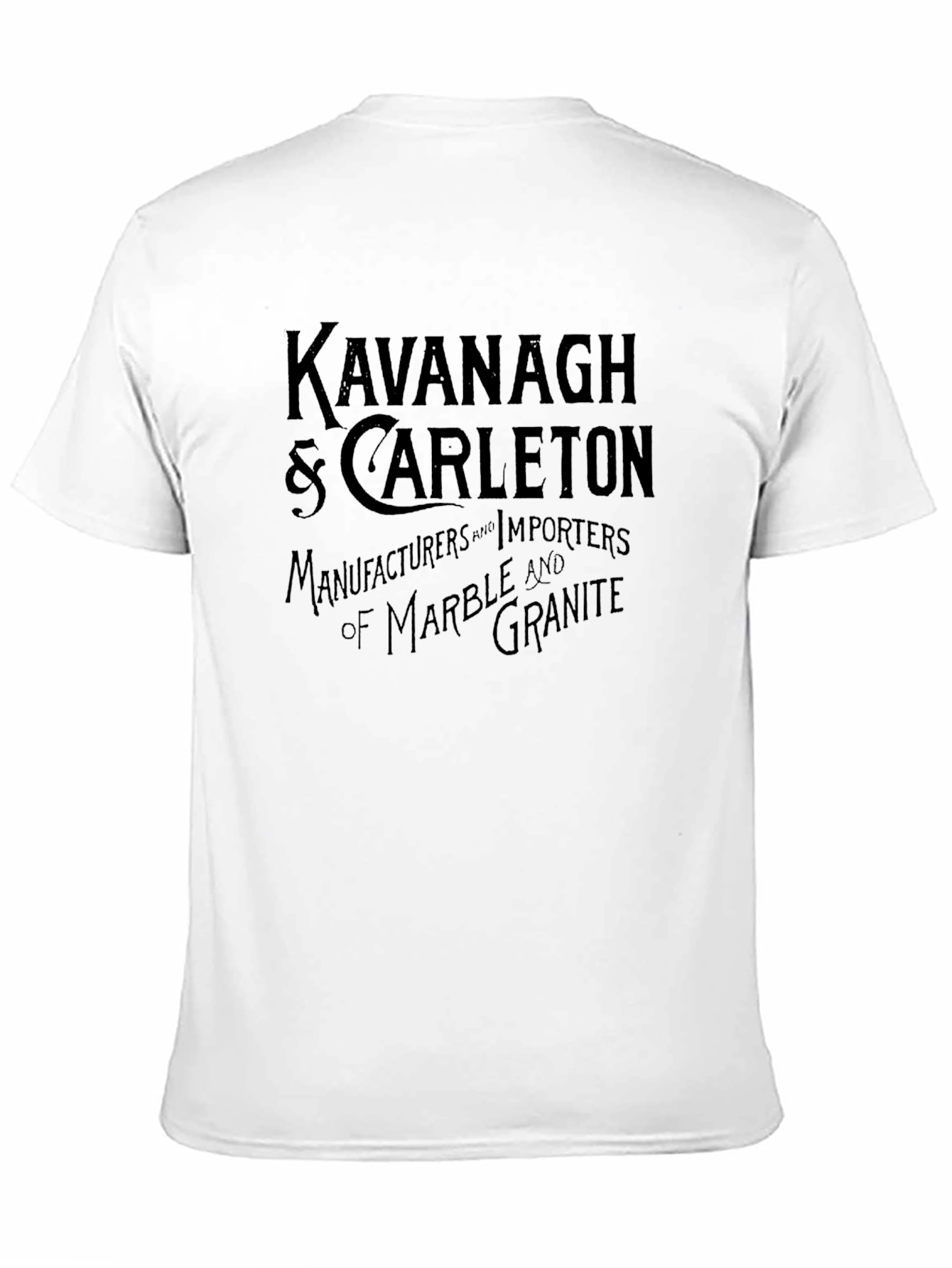 Black Kavanagh & Carleton T-Shirt - Marble & Granite Vintage Style view 11