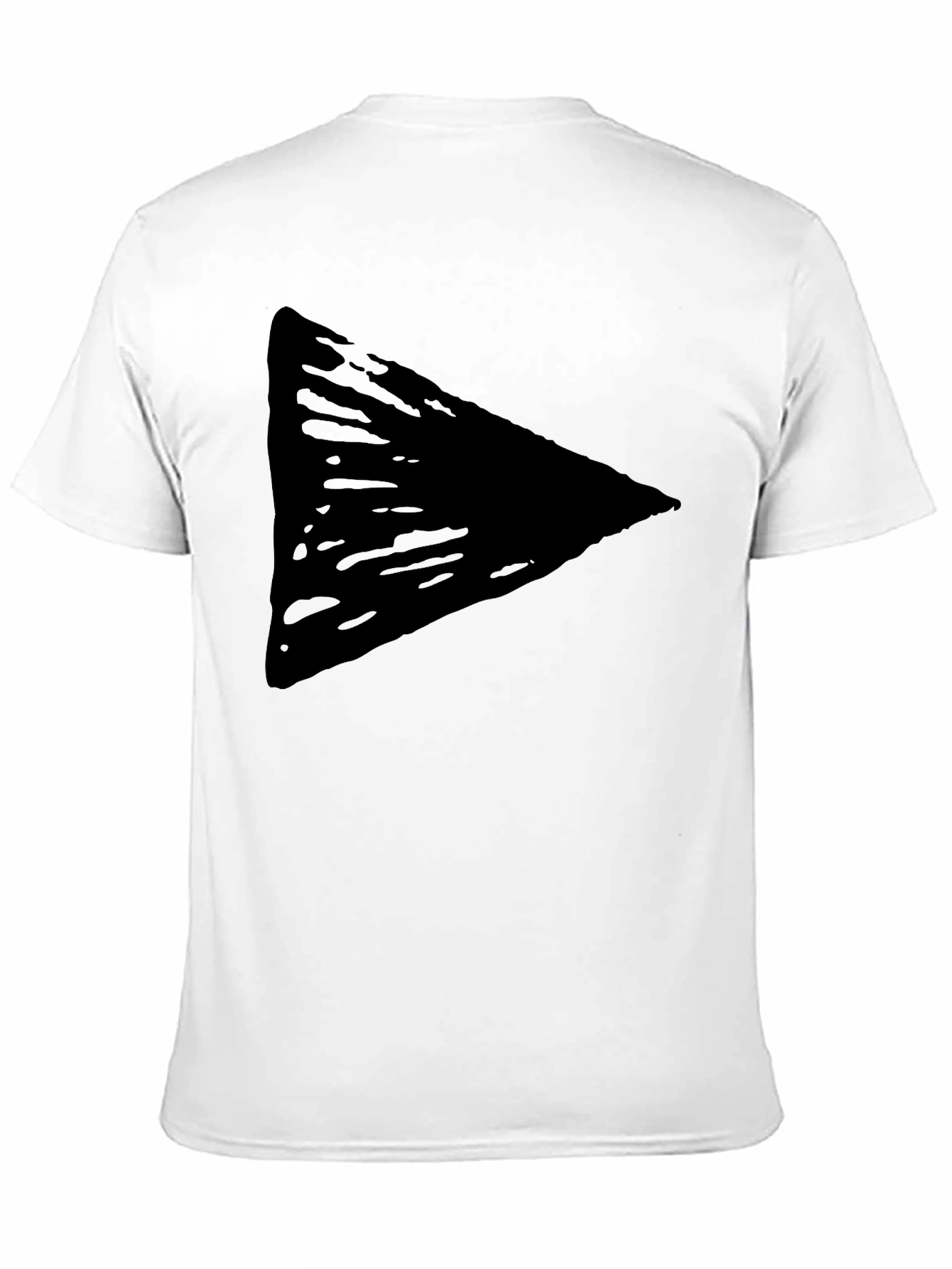 Black Men's Black Triangle Graphic Tee - Casual Style view 11