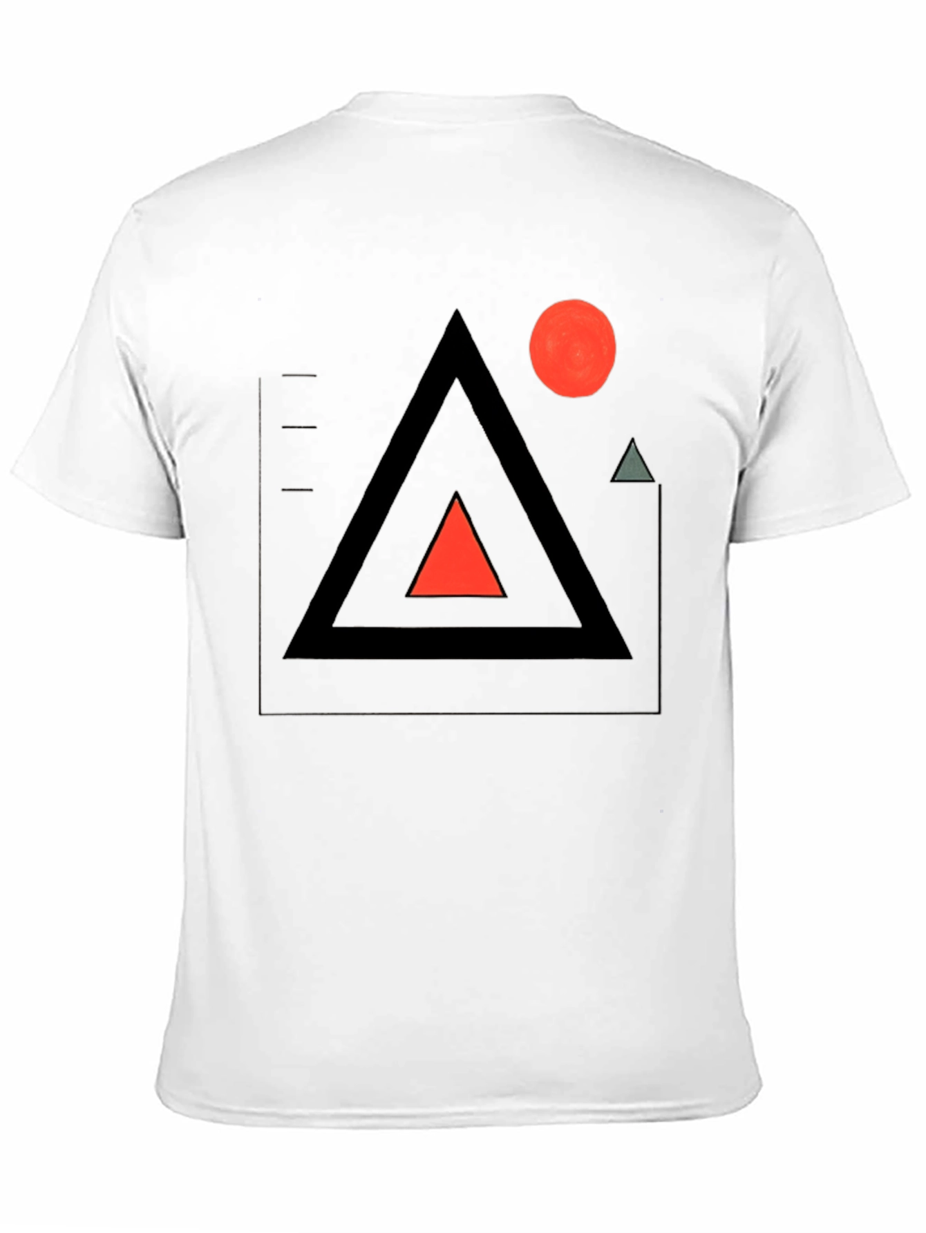 Black Geometric Graphic Tee - Modern Minimalist Design view 11