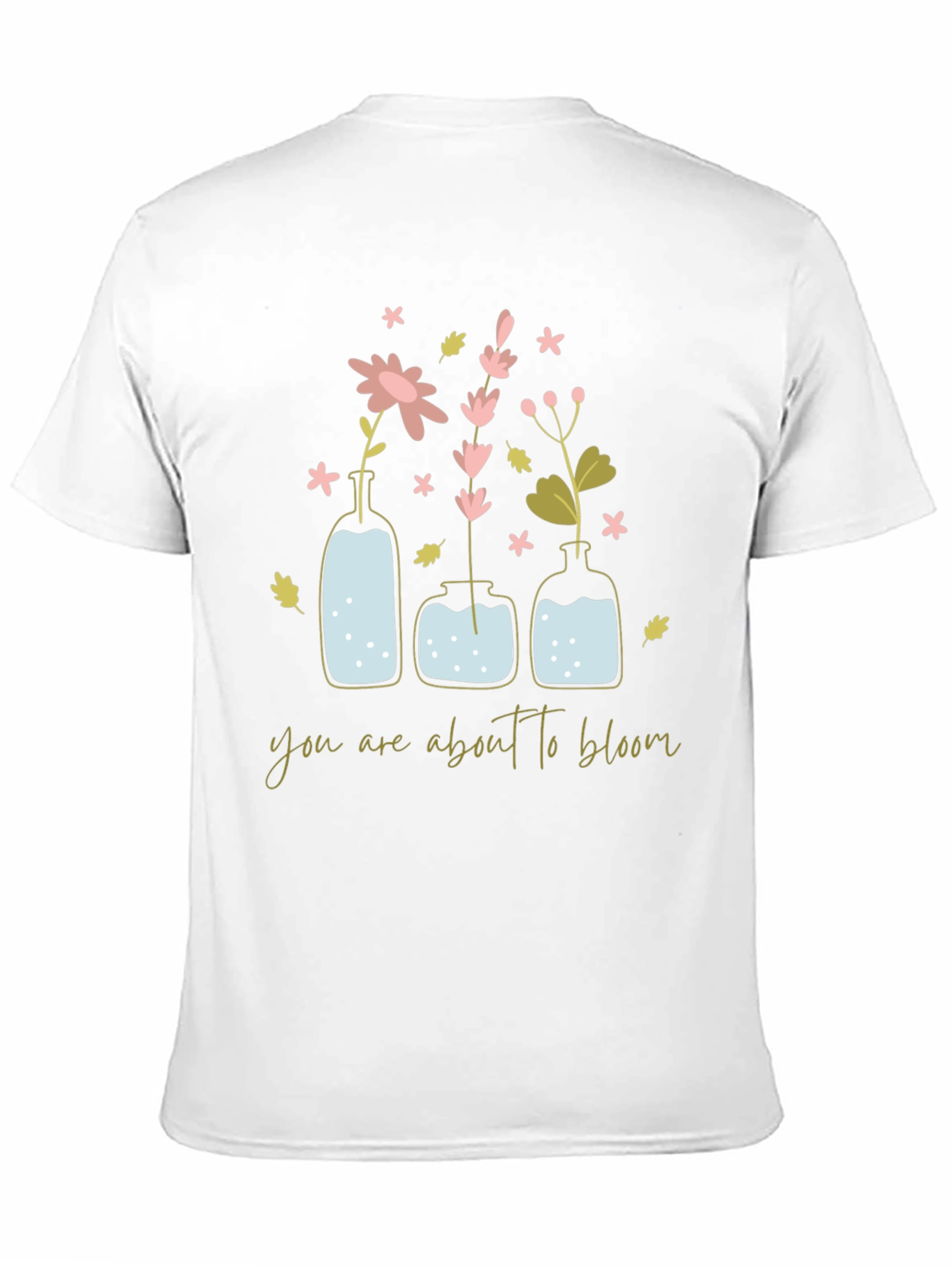 Black Floral Bloom T-Shirt - Inspirational Design view 11