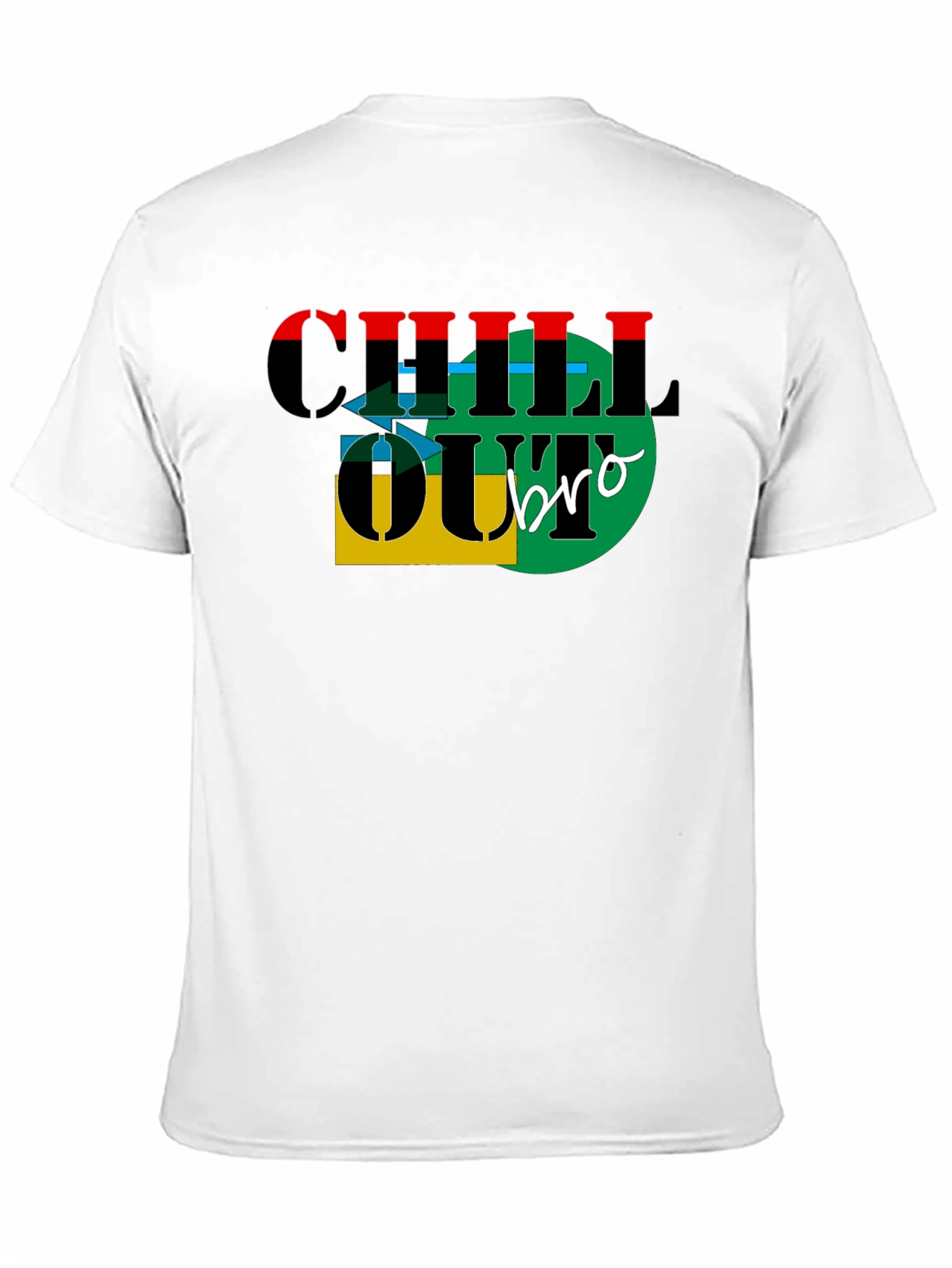 Black Chill Out Bro Graphic T-Shirt view 11