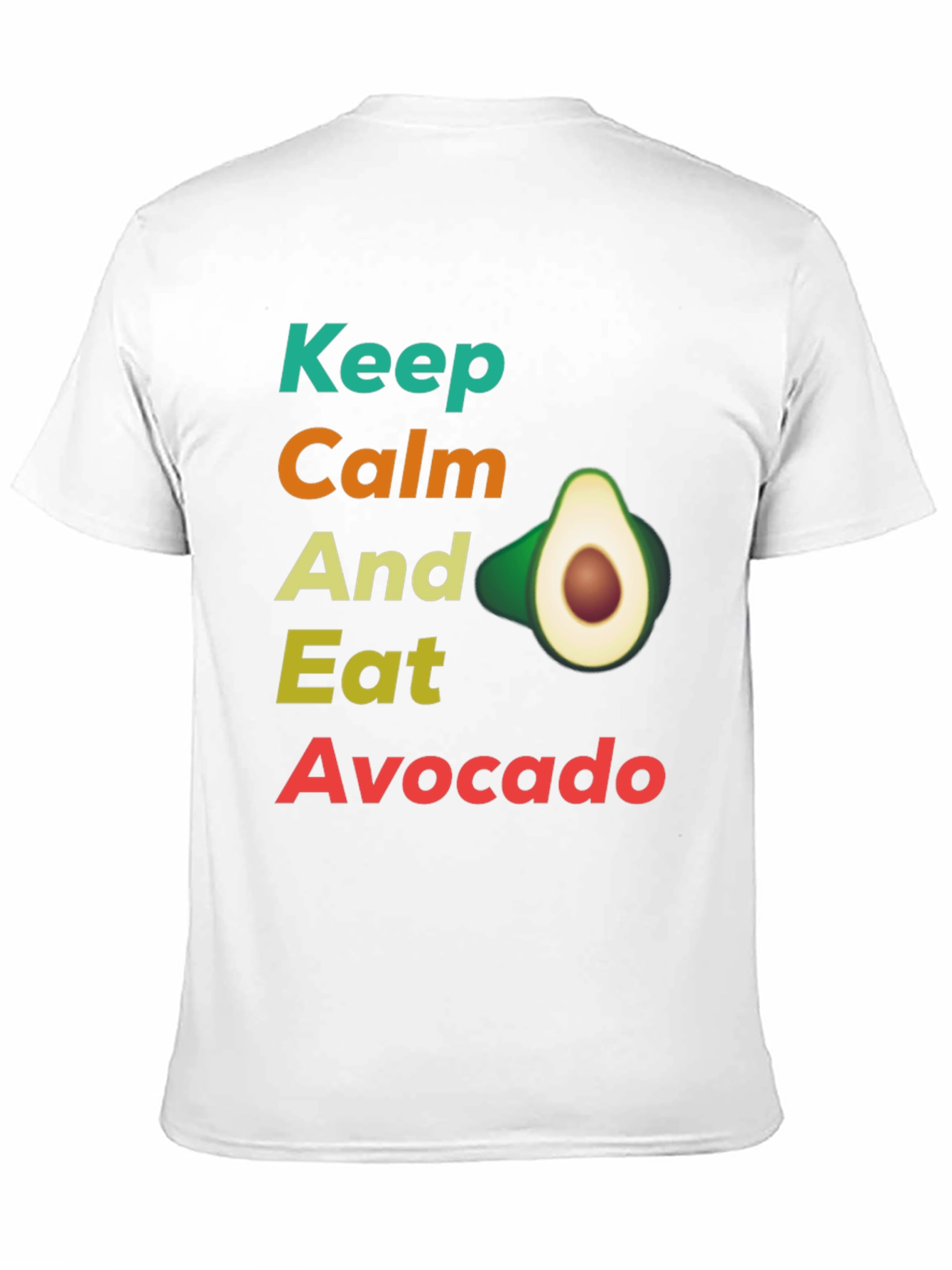 Black Keep Calm and Eat Avocado T-Shirt, Funny Avocado Lover Tee view 11