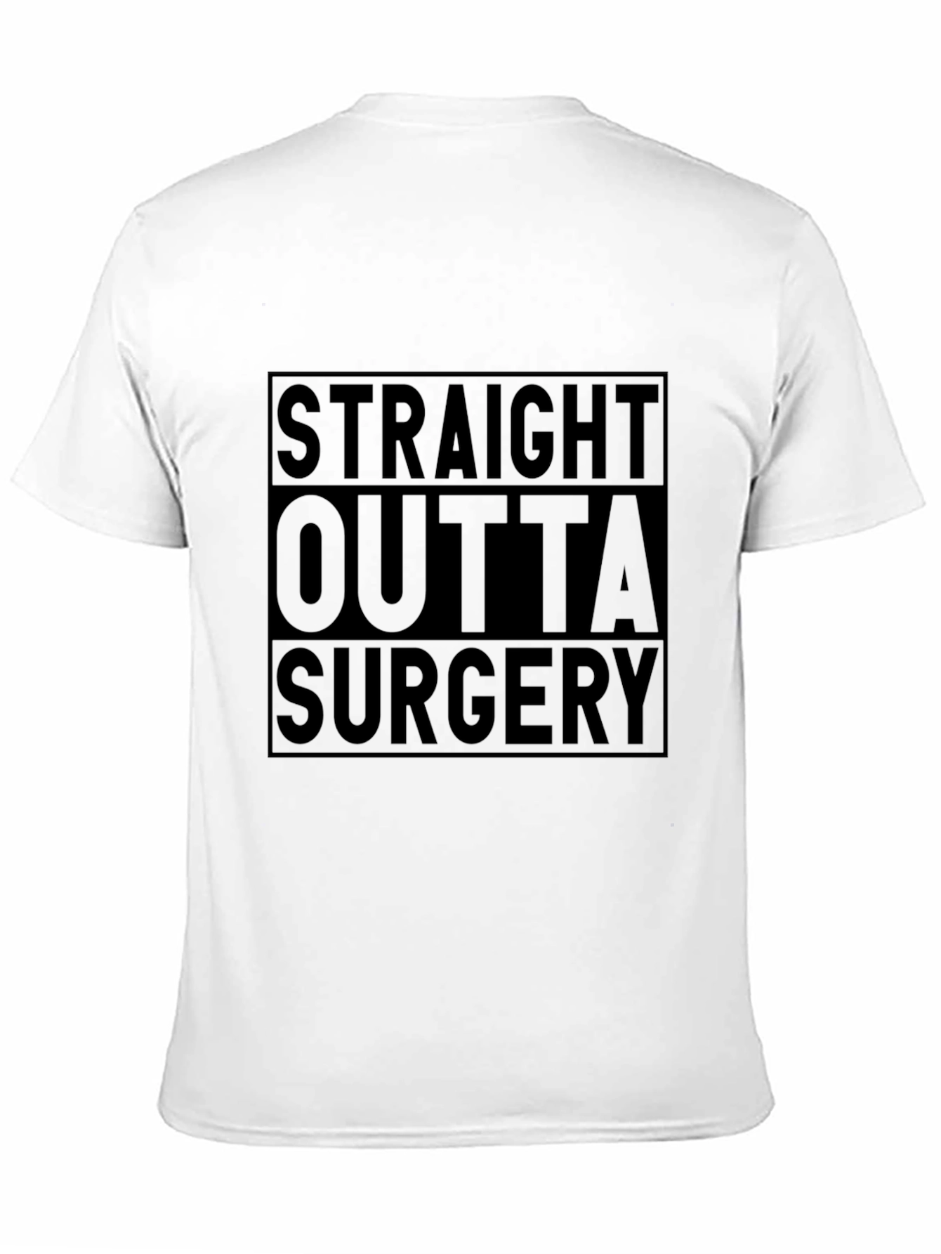 Black Straight Outta Surgery Funny T-Shirt view 11
