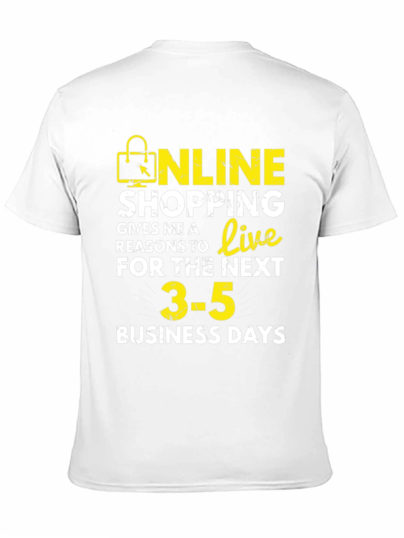 Black Online Shopping T-Shirt - Live for the Next 3-5 Days! view 11