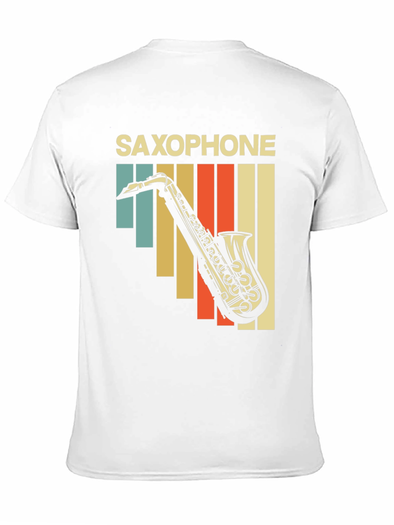 Black Retro Saxophone Graphic T-Shirt - Vintage Style Music Tee view 11
