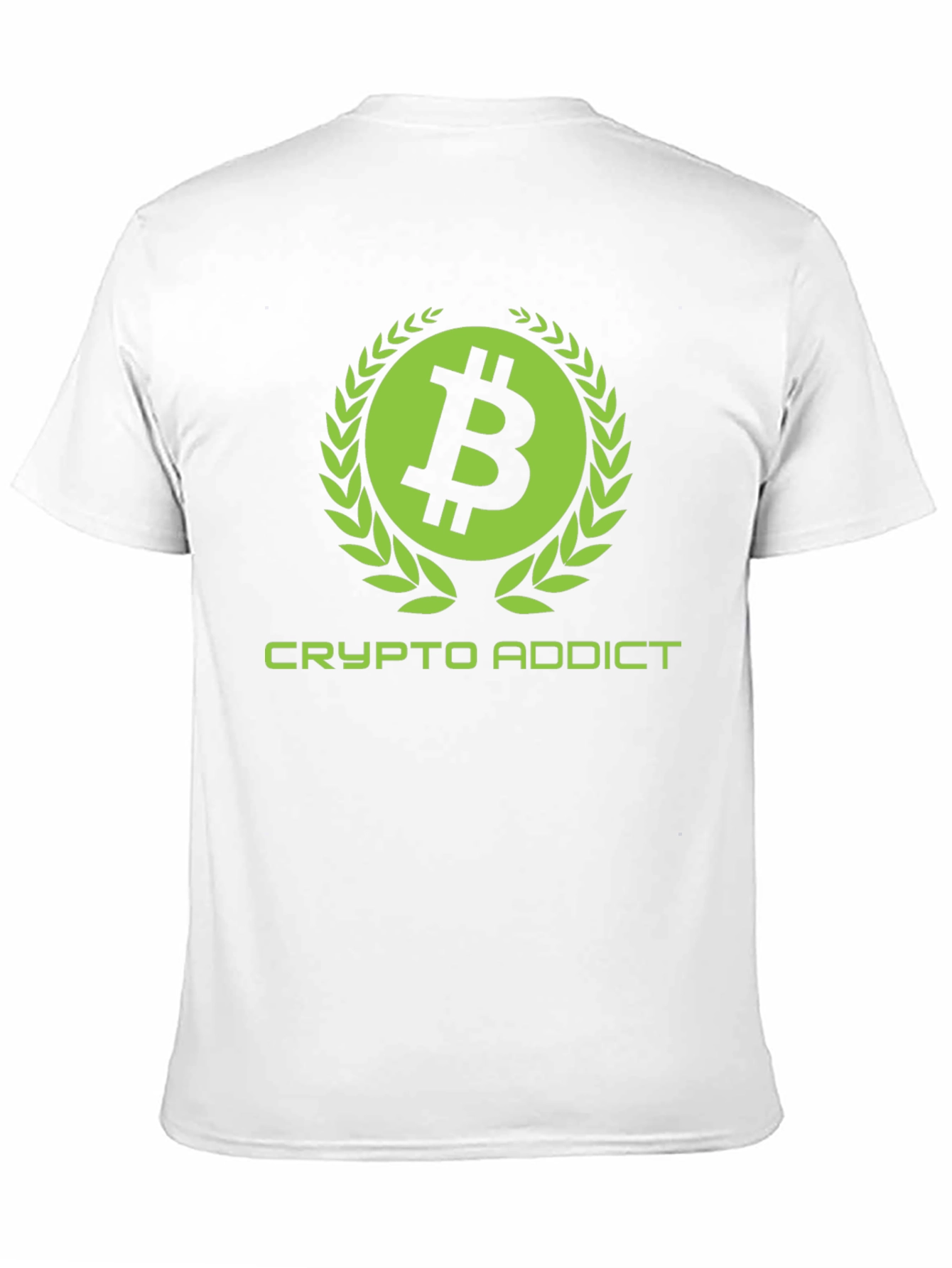 Black Crypto Addict Black T-Shirt with Bitcoin Design view 11