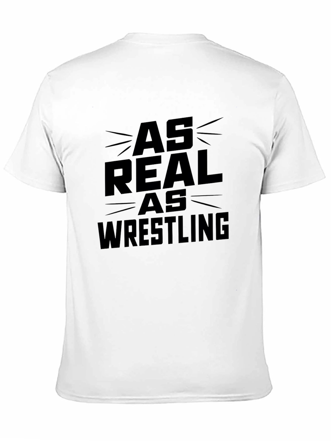 Black As Real As Wrestling Graphic T-Shirt - Mens Black Tee view 11