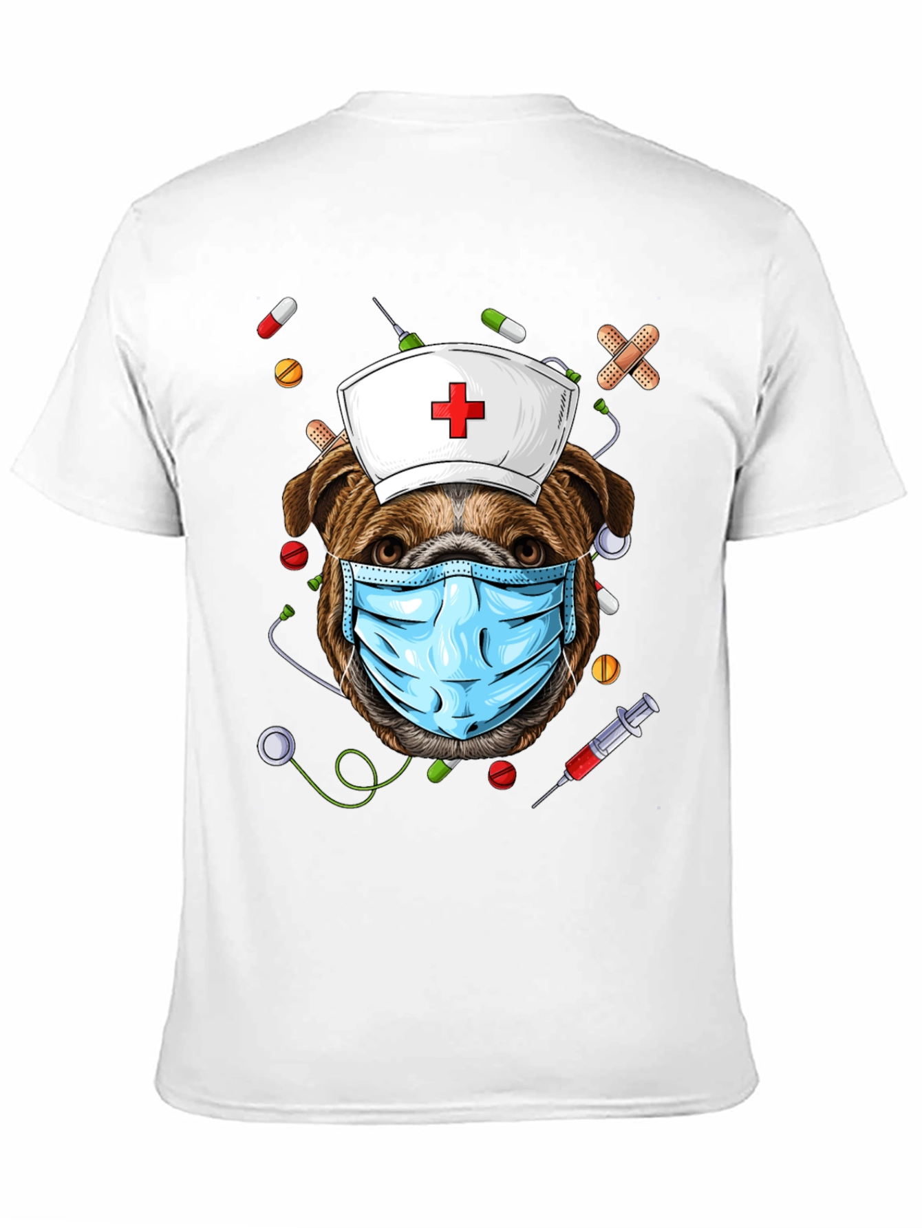 Black Nurse Dog T-Shirt - Healthcare Hero view 11